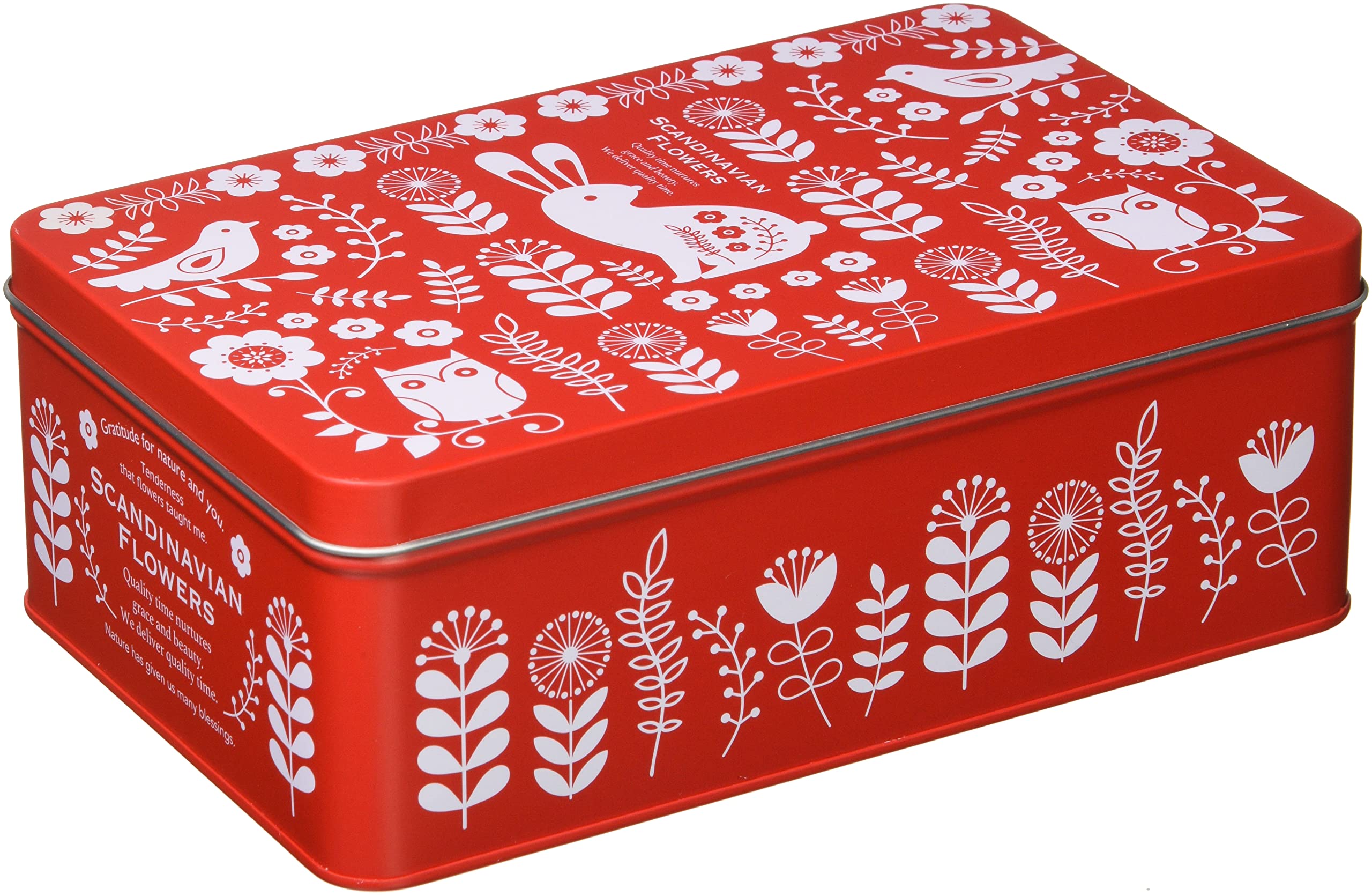 Amazon.co.jp: ヘッズ BOX 缶 19.5×7×12.5cm レッド 6個