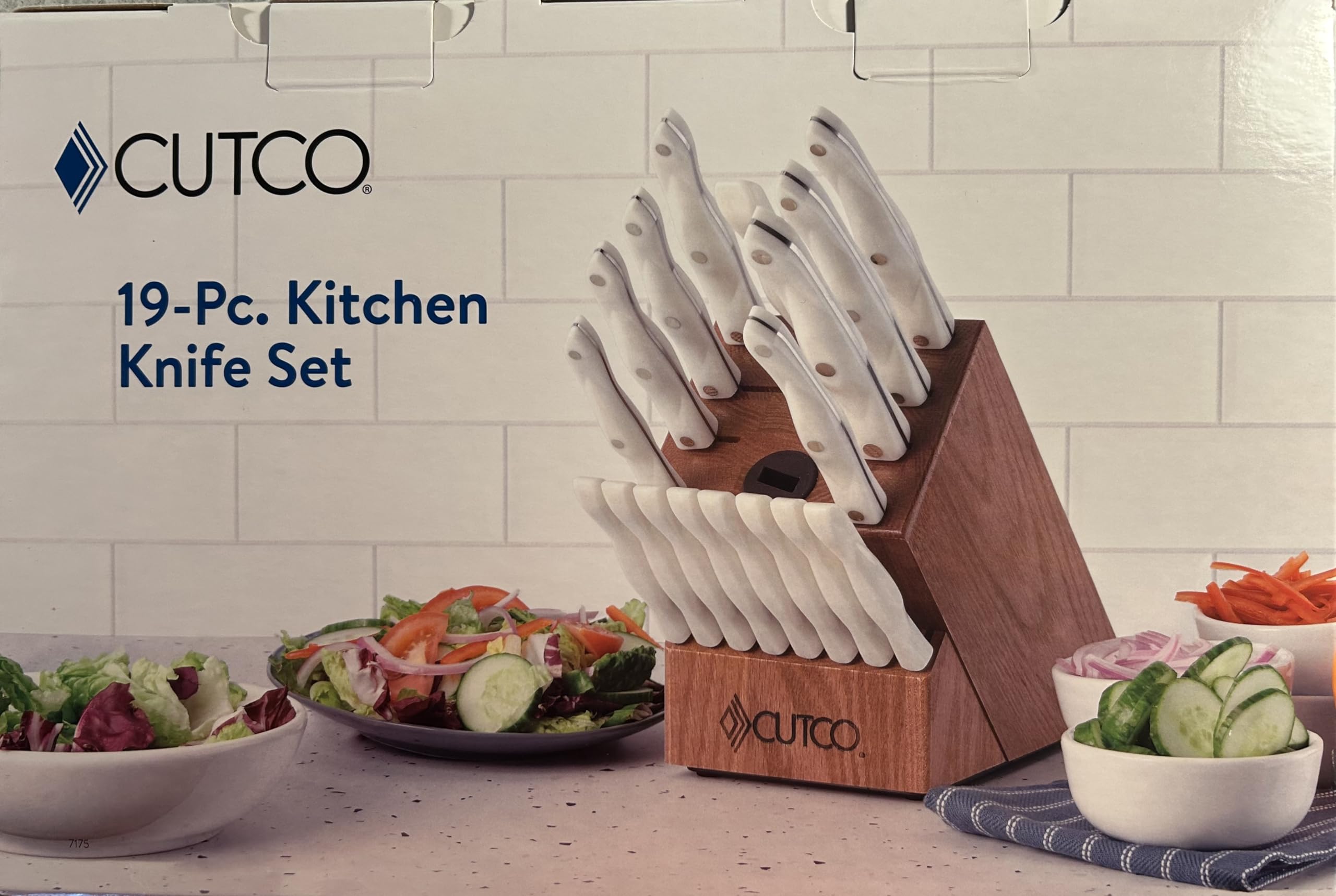 Amazon.com: Cutco 19 Pc Pearl Kitchen Knife Set Cherry Wood Stand