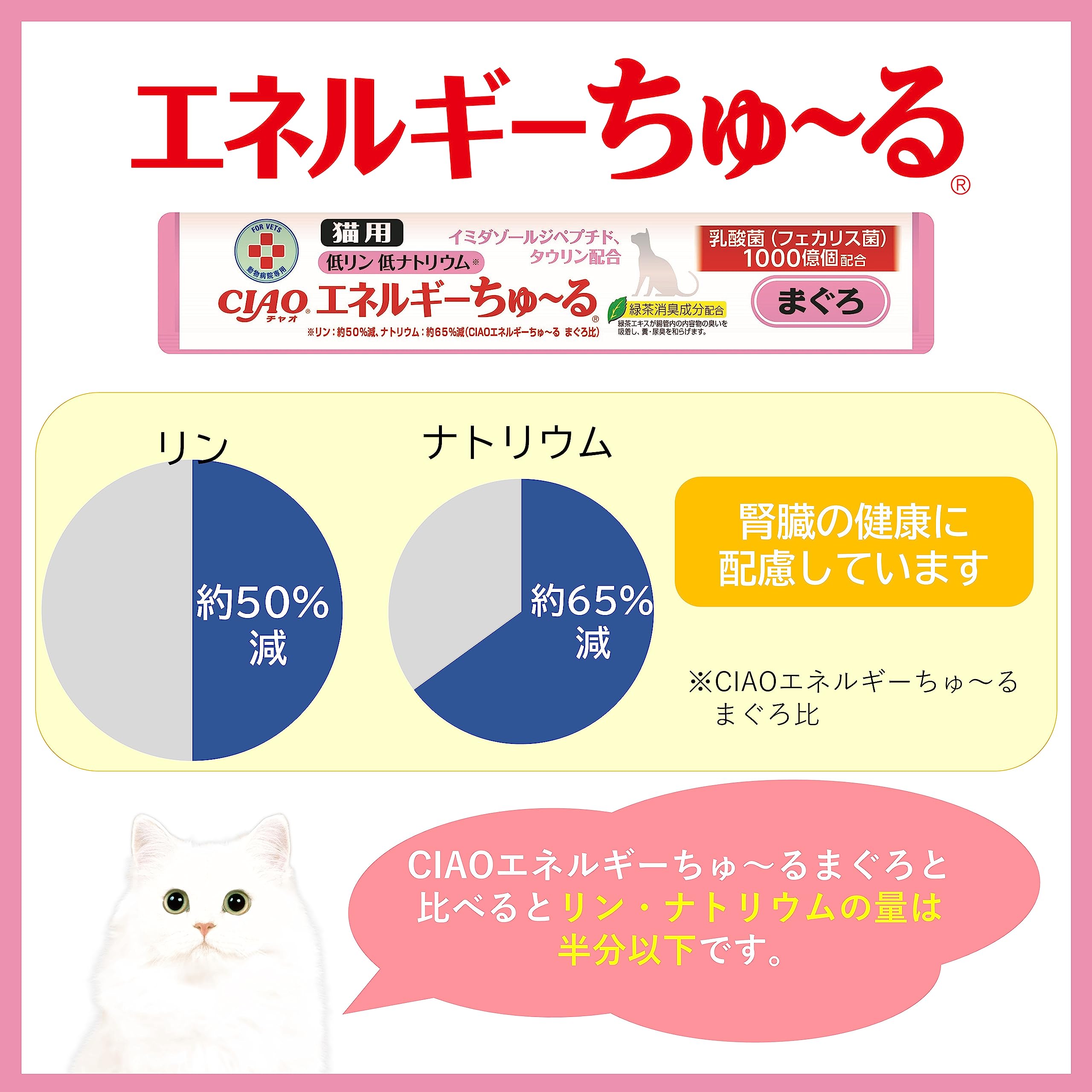 Amazon.co.jp: チャオ (CIAO) 猫用おやつ エネルギーちゅ～る 乳酸菌