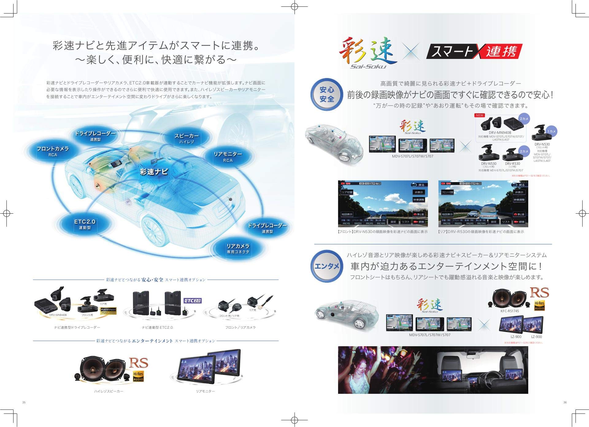 Amazon | ケンウッド カーナビ 彩速ナビ 8型 MDV-S707L 専用ドラレコ