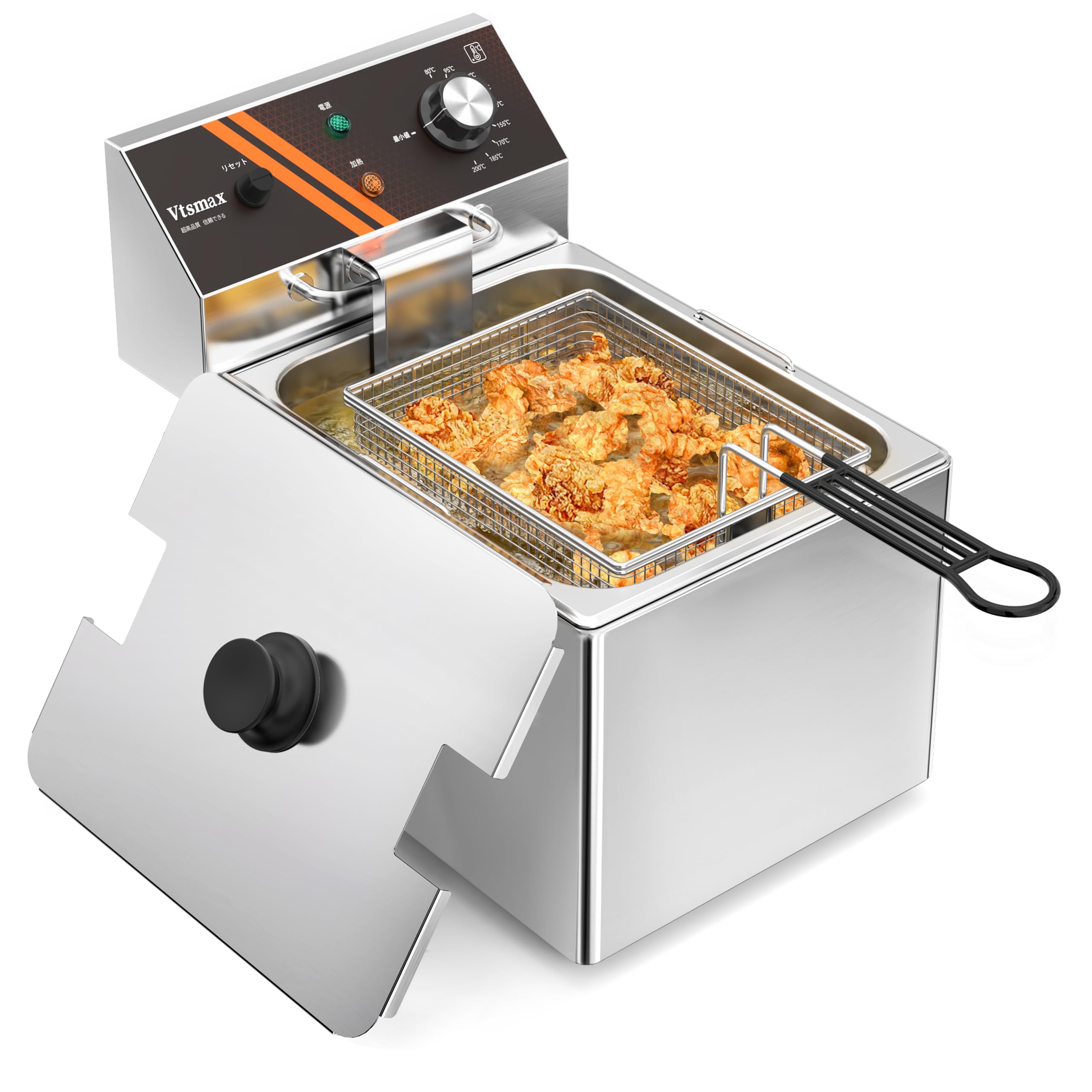 Amazon.co.jp: Vtsmax 電気フライヤー 12L 業務用 家庭用 卓上