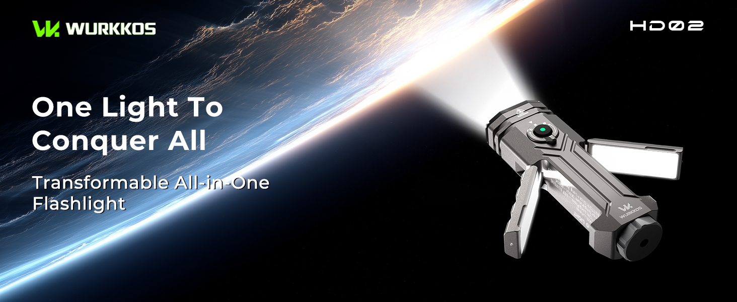 Amazon.com: Wurkkos HD02 Flat LED Flashlight, Magnetic Deformation