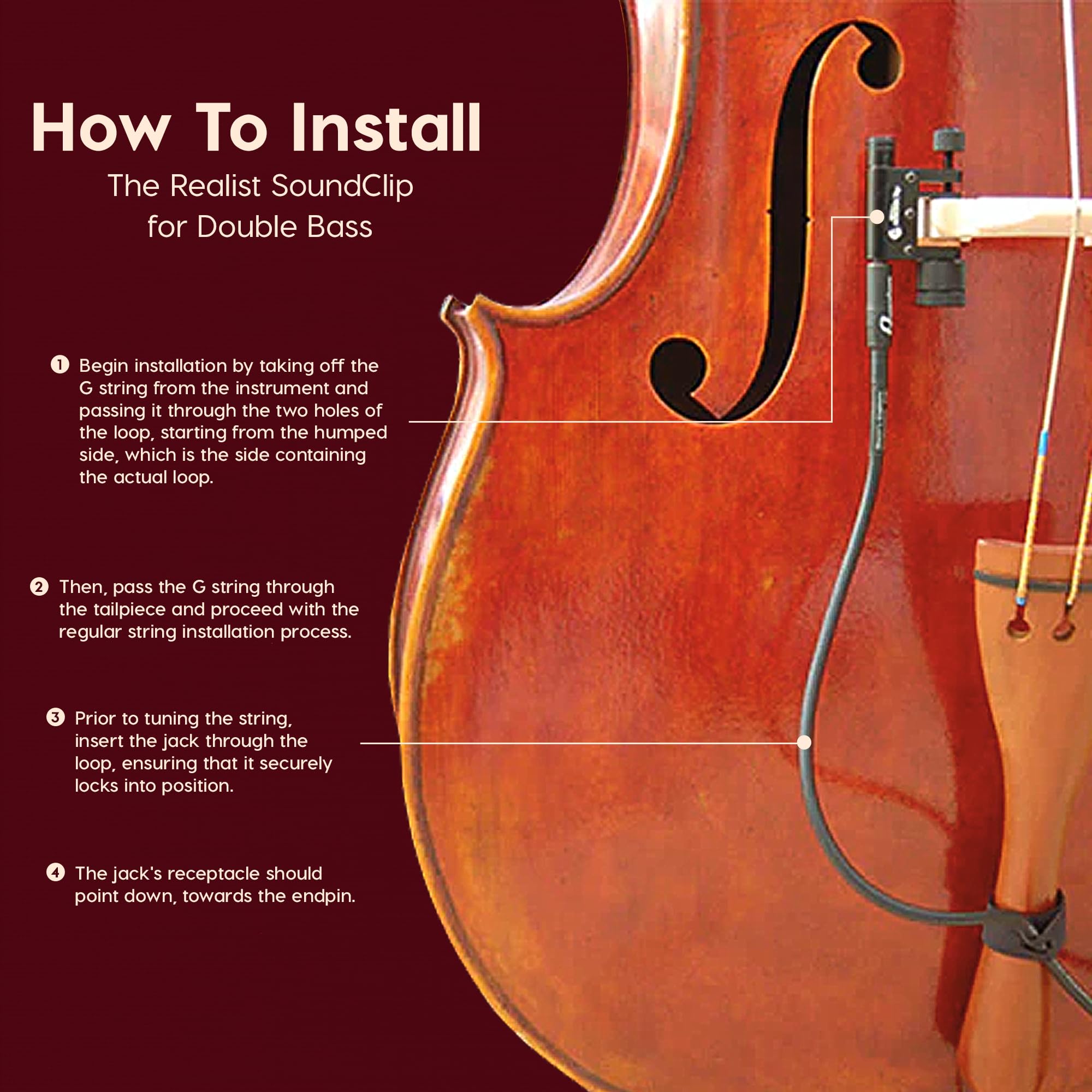 Amazon.com: Realist RLSTSC - SoundClip Pickup for Double Bass