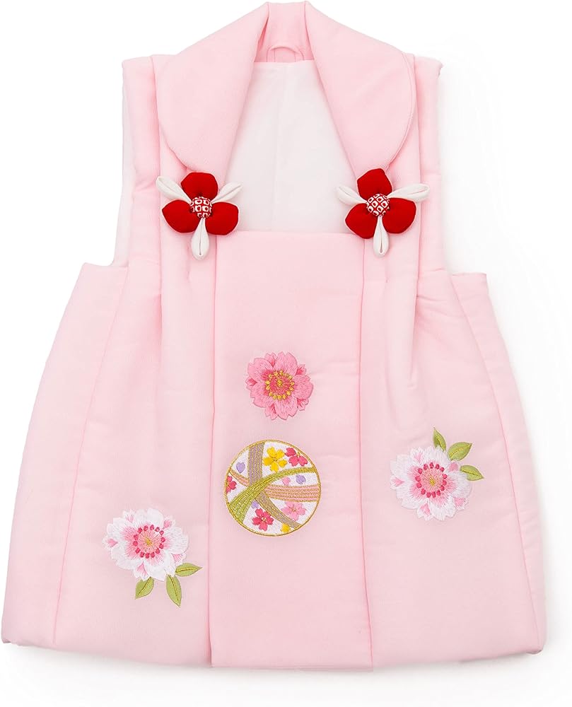 Amazon.co.jp: 七五三 3歳 三歳 被布コート 単品 女の子 ピンク 刺繍