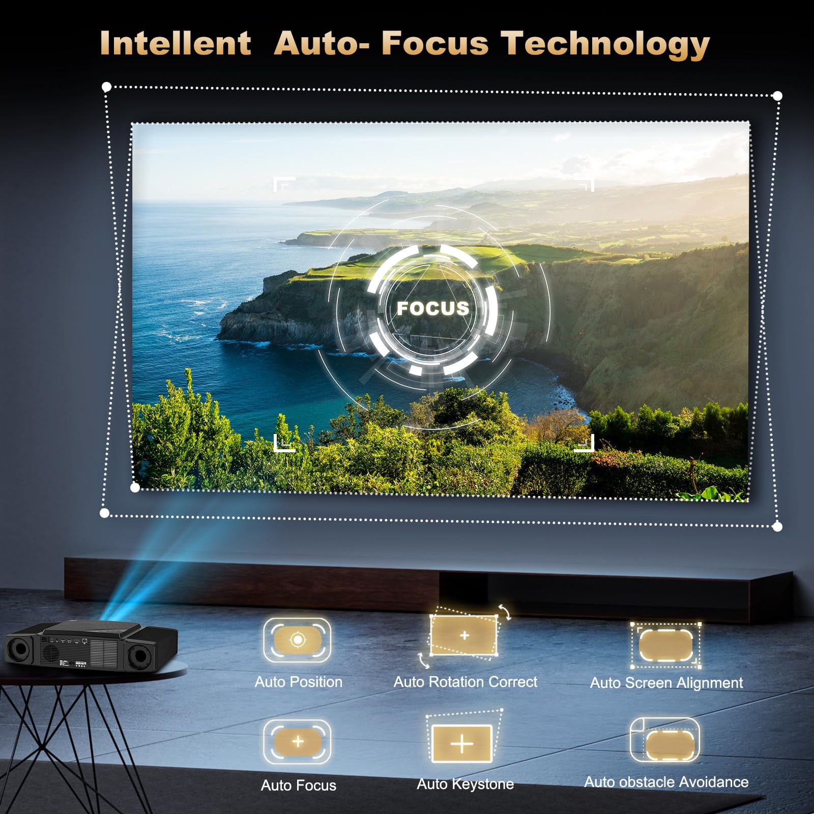 Amazon.com: Dess C5 Enterprise GTV Projector,4K Projector With