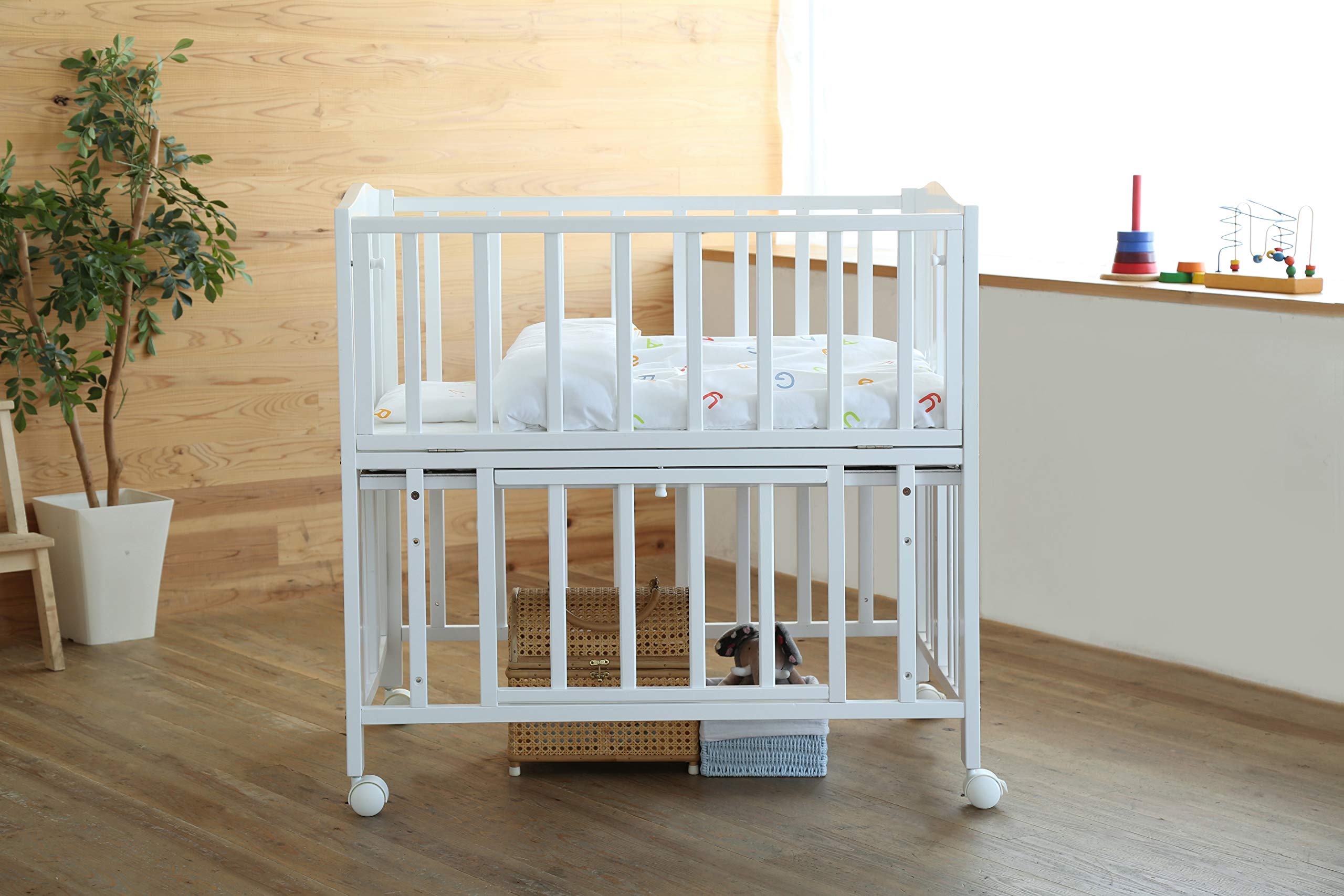 Amazon.co.jp: カトージ ミニベッド 折りたたみ ホワイト 1個 (x 1