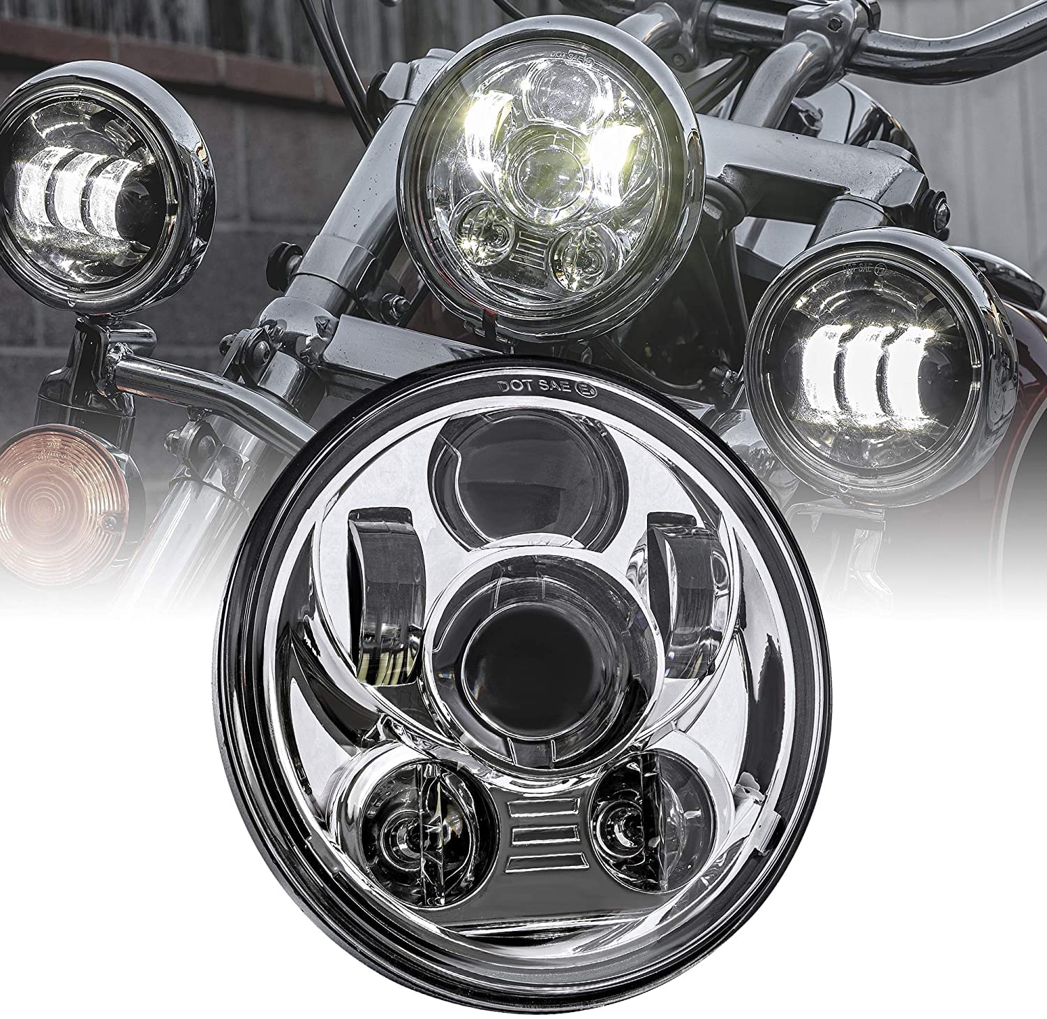 Amazon | ハーレー led ヘッドライト 5.75 インチledヘッドライト Hi