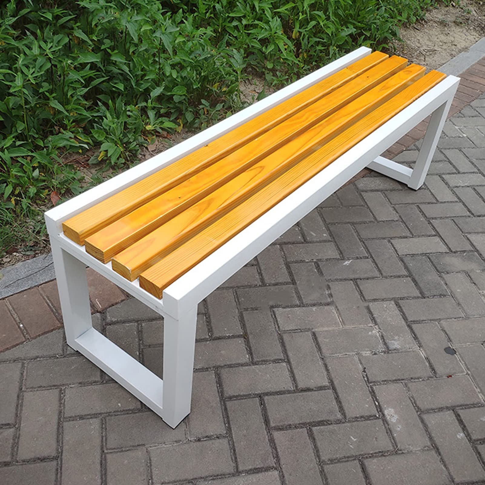 Amazon.co.jp: TRAGLO ガーデンベンチ 屋外 縁台 木製ベンチ 幅120/150