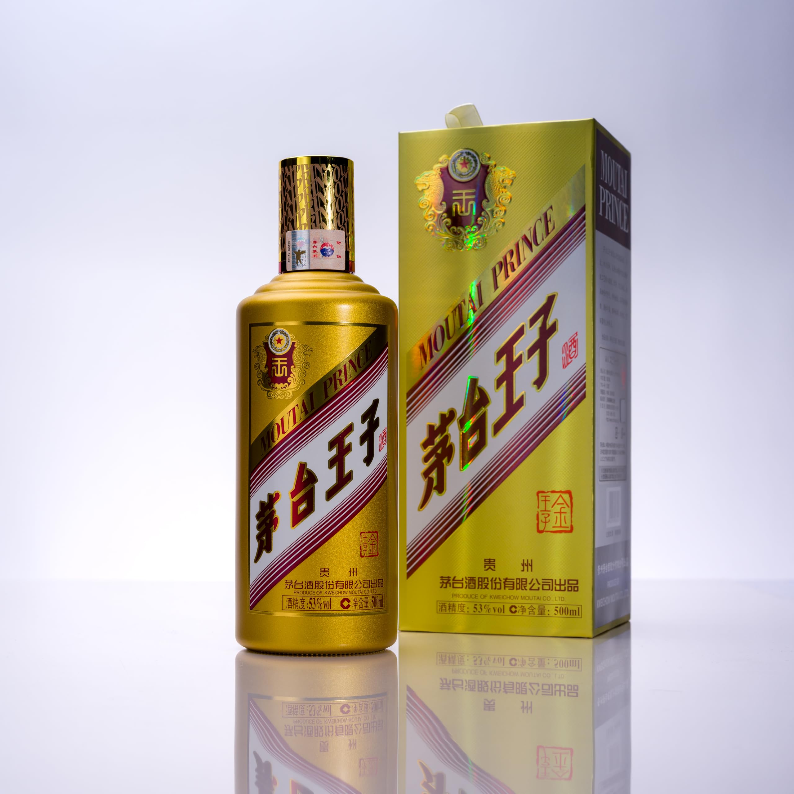 Amazon.co.jp: 茅台王子酒 金王子 アルコール53度500ml 2023年 箱付