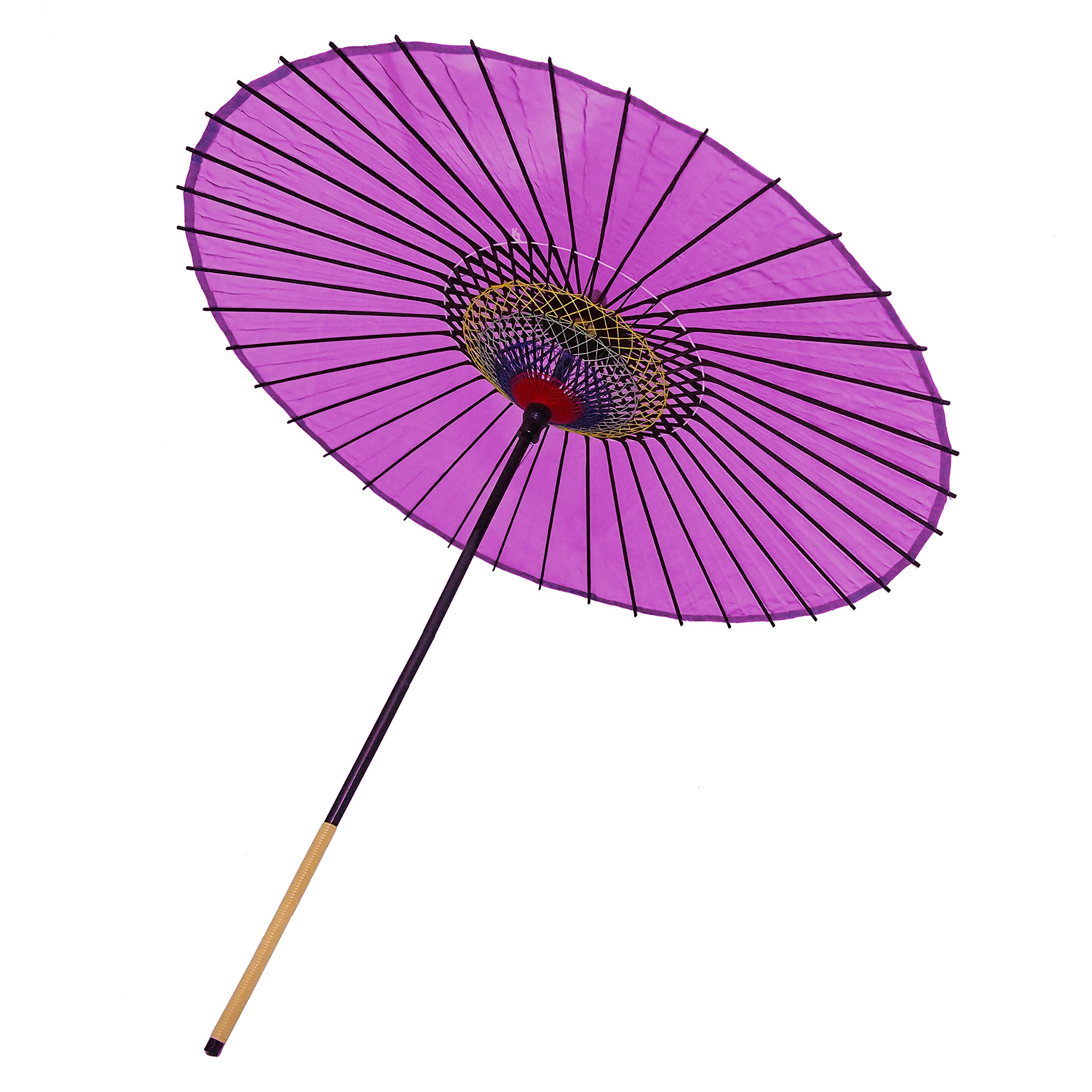 Amazon.co.jp: 和傘 絹傘 無地 継柄 踊り傘 (赤紫) : ホーム＆キッチン