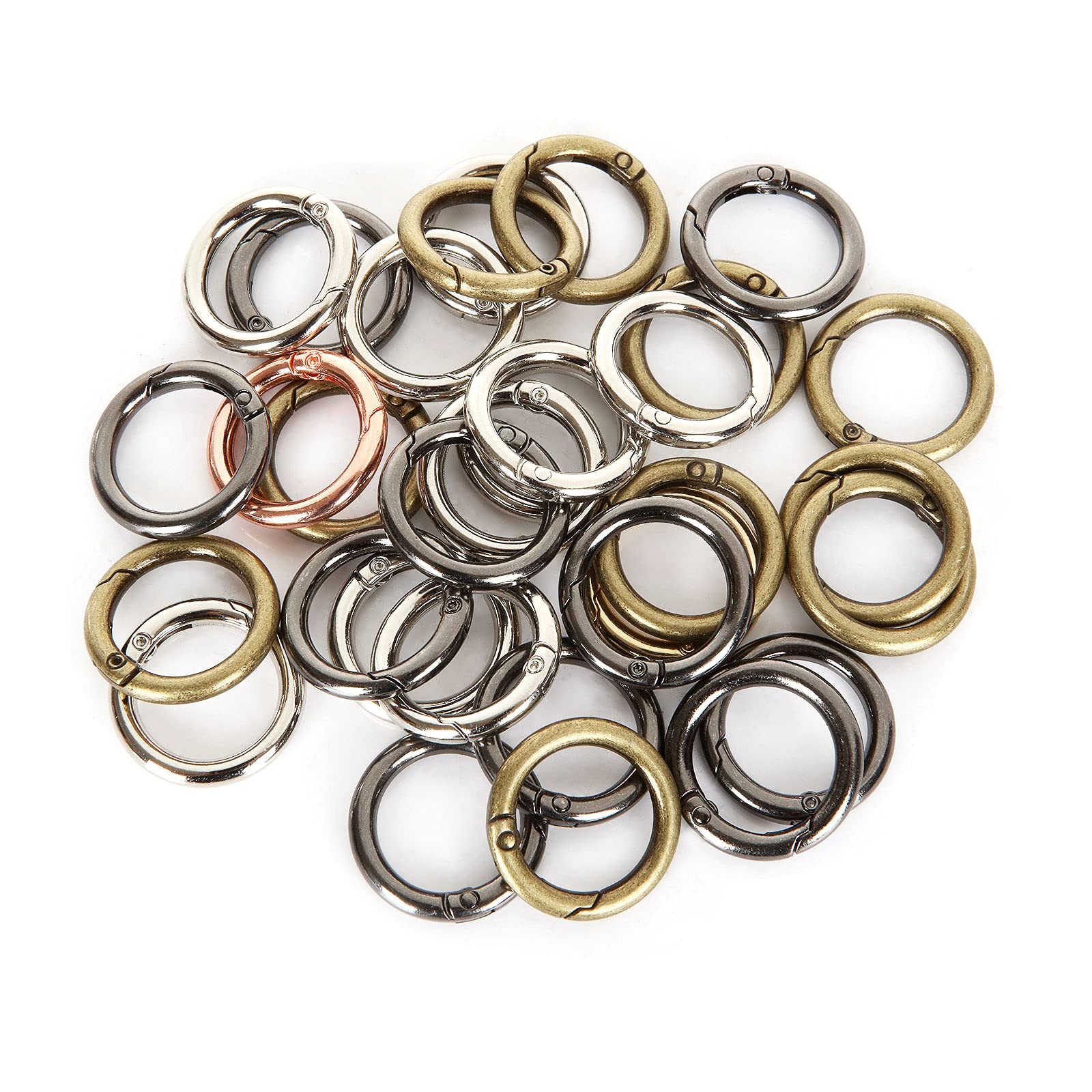 Amazon.com: 50Pcs Zinc Alloy Spring Round Carabiner Snap Clip