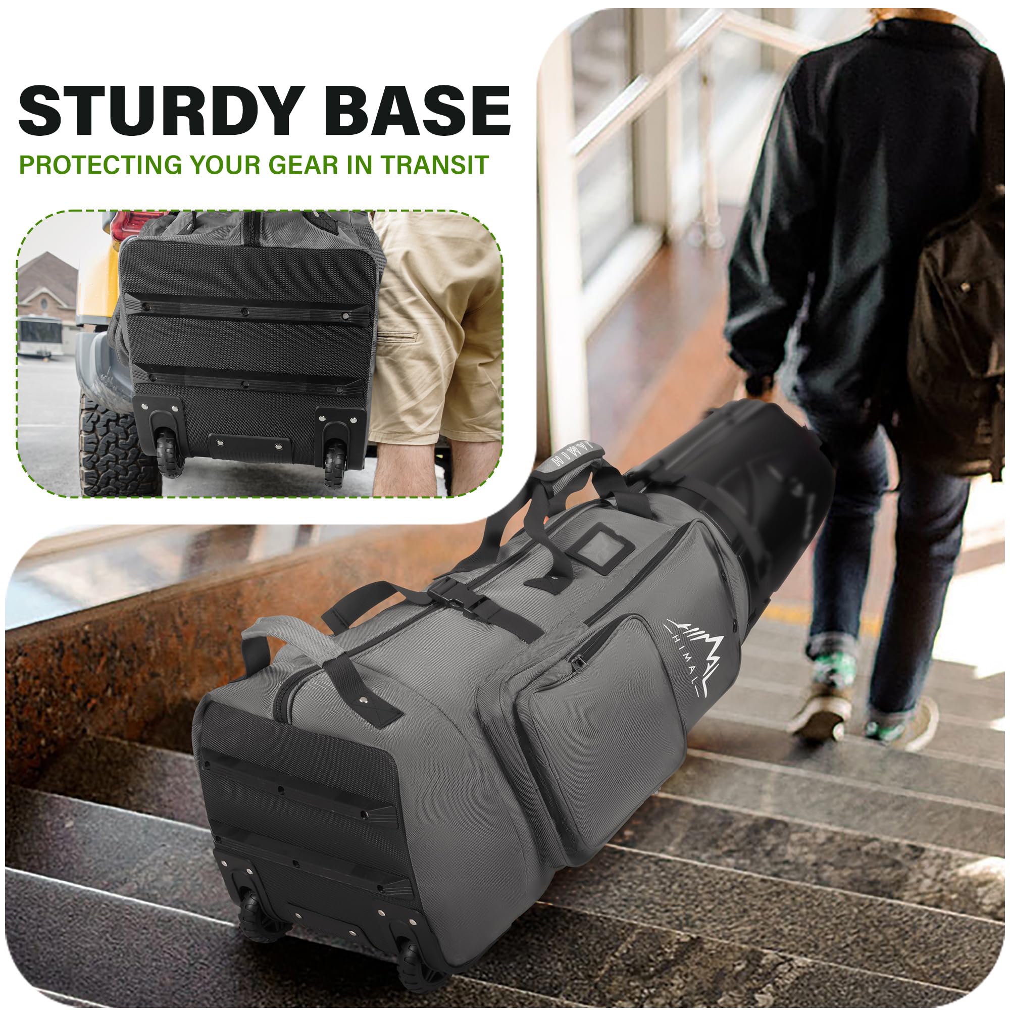 Amazon | UNIHIMAL ゴルフトラベルバッグ ハードケーストップ付き