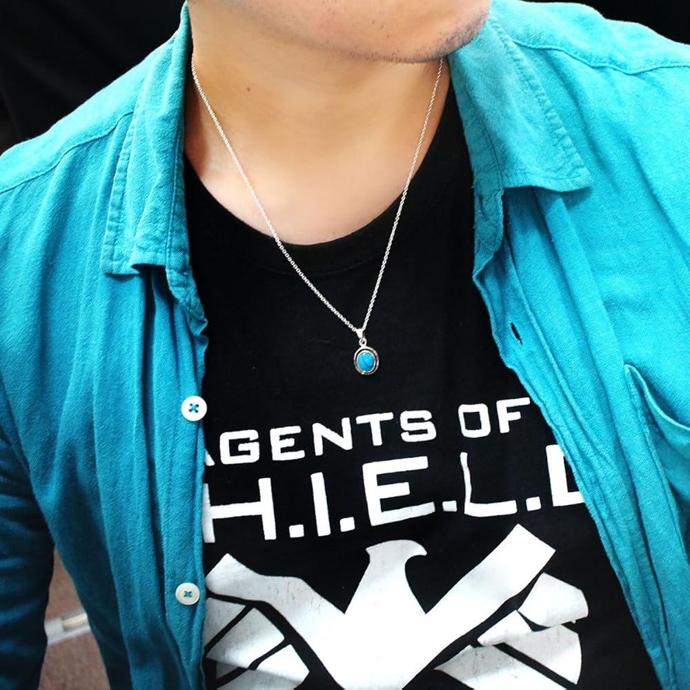 Amazon | シルバー 925 ターコイズ 1粒 ペンダントトップ ペンダント