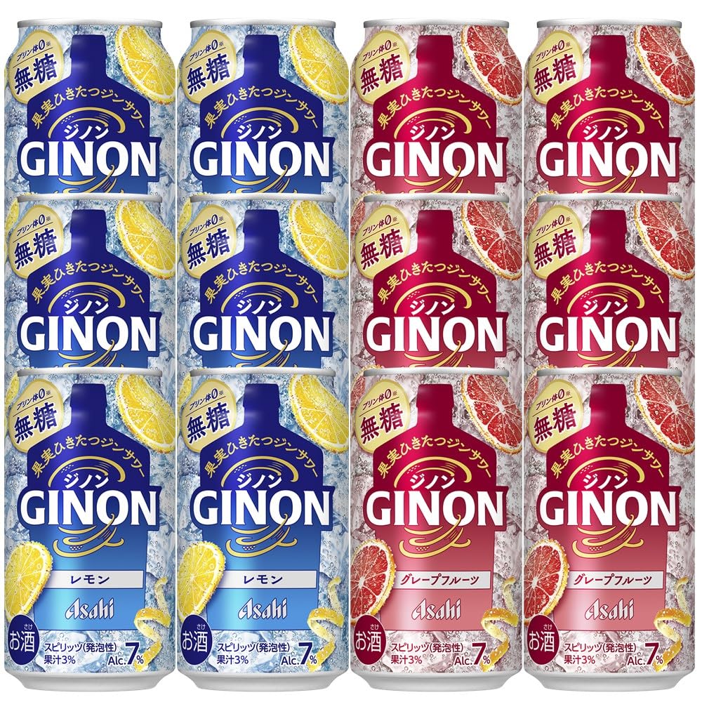 Amazon.co.jp: 【Amazon.co.jp限定】GINON 無糖 2種飲み比べ 12本