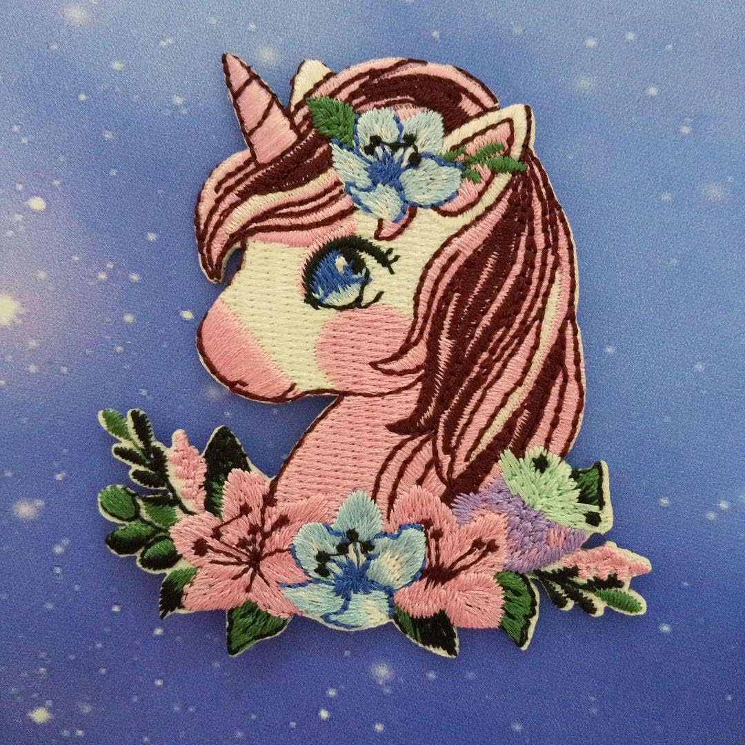 Amazon.co.jp: ピンク ユニコーン フラワー メルヘン 馬 夢かわ 刺繍
