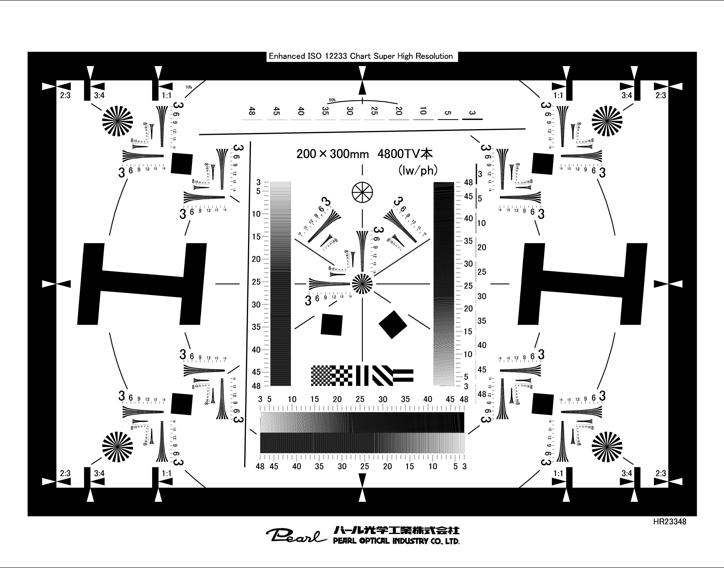 Amazon | 【HR23348】ISO12233準拠 8K解像力テストチャート（スチル