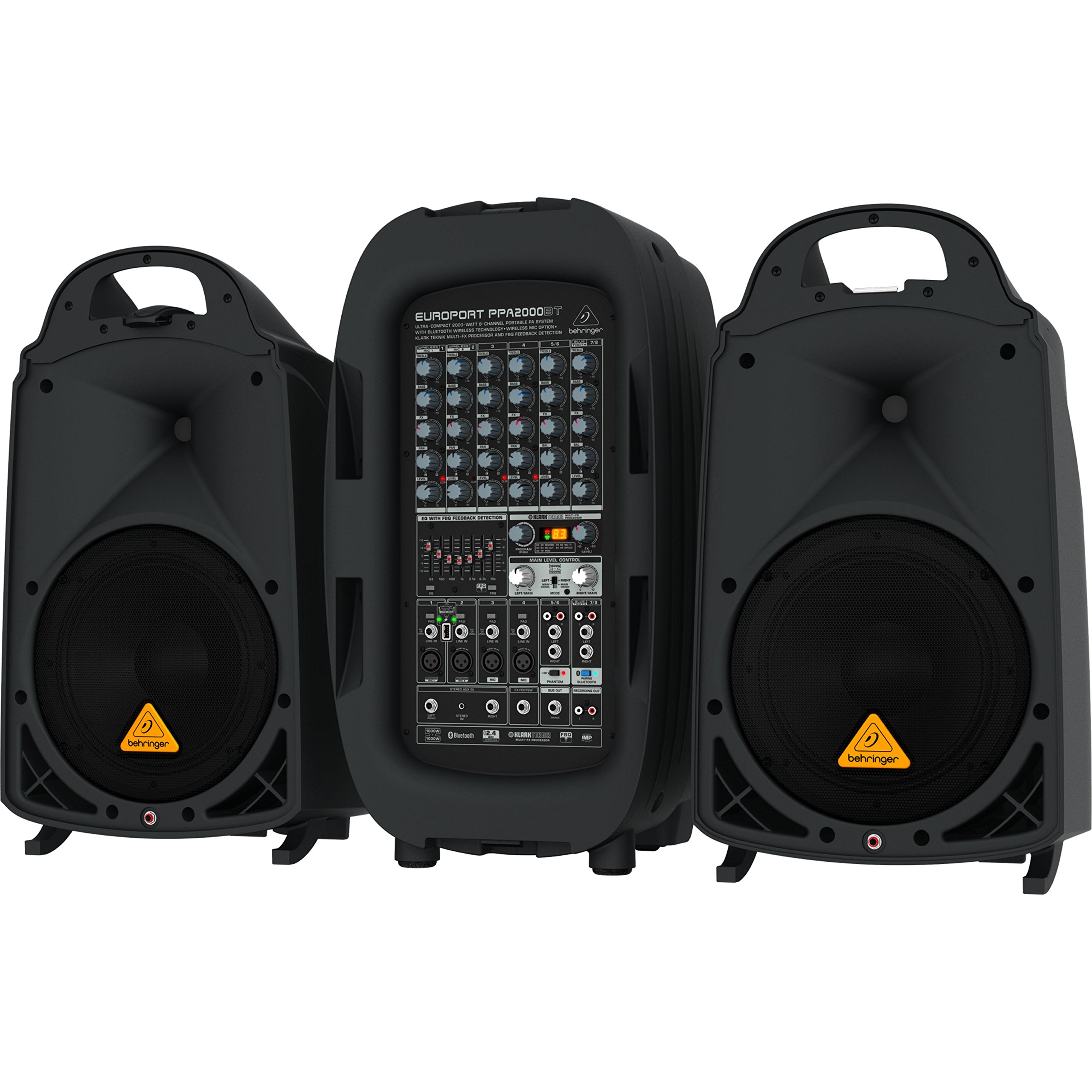 Amazon.com: Behringer EUROPORT PPA2000BT Ultra-Compact 2000-Watt 8