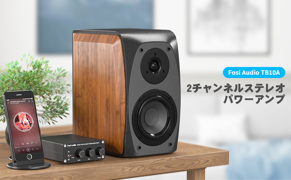 Amazon.co.jp: Fosi Audio TB10A 2 チャンネルアンプ 100W x 2 パワー