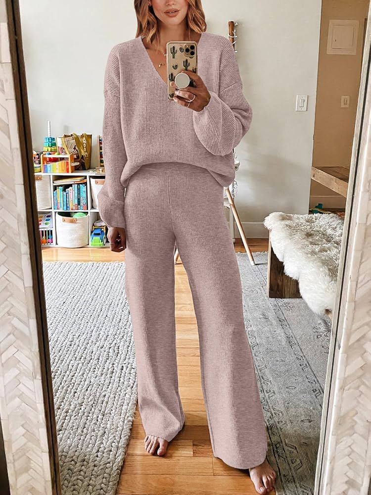 Amazon.com: ANRABESS Women 2 Piece Outfits Sweater Lounge Sets