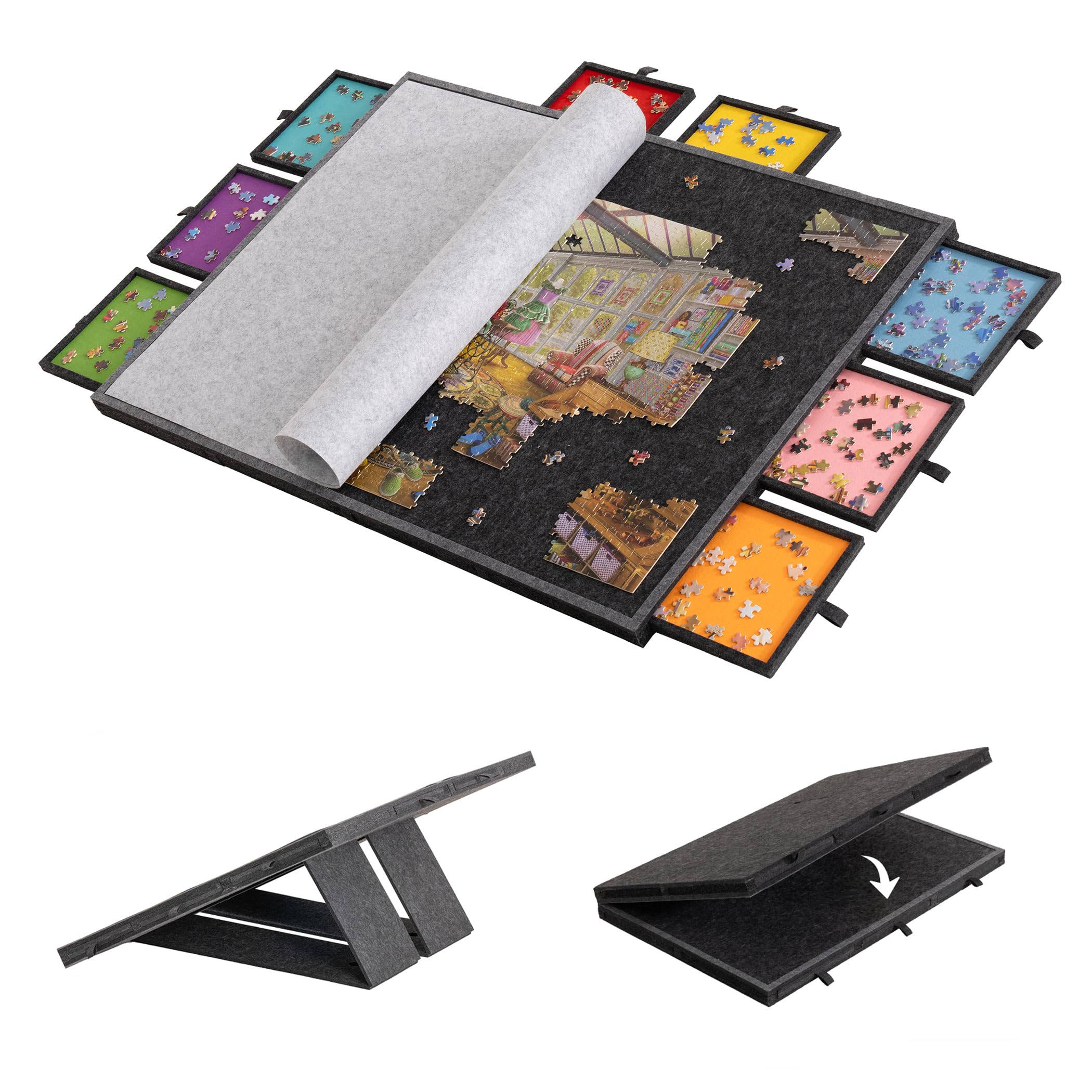 Amazon.com: Lavievert 2000 Piece Tilting & Foldable Puzzle Board