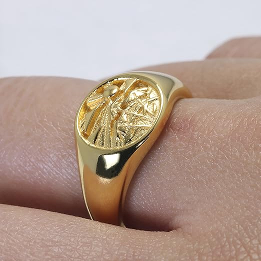 Amazon.com: RogJewelry 925 Sterling Silver 18k Gold Plated Sun