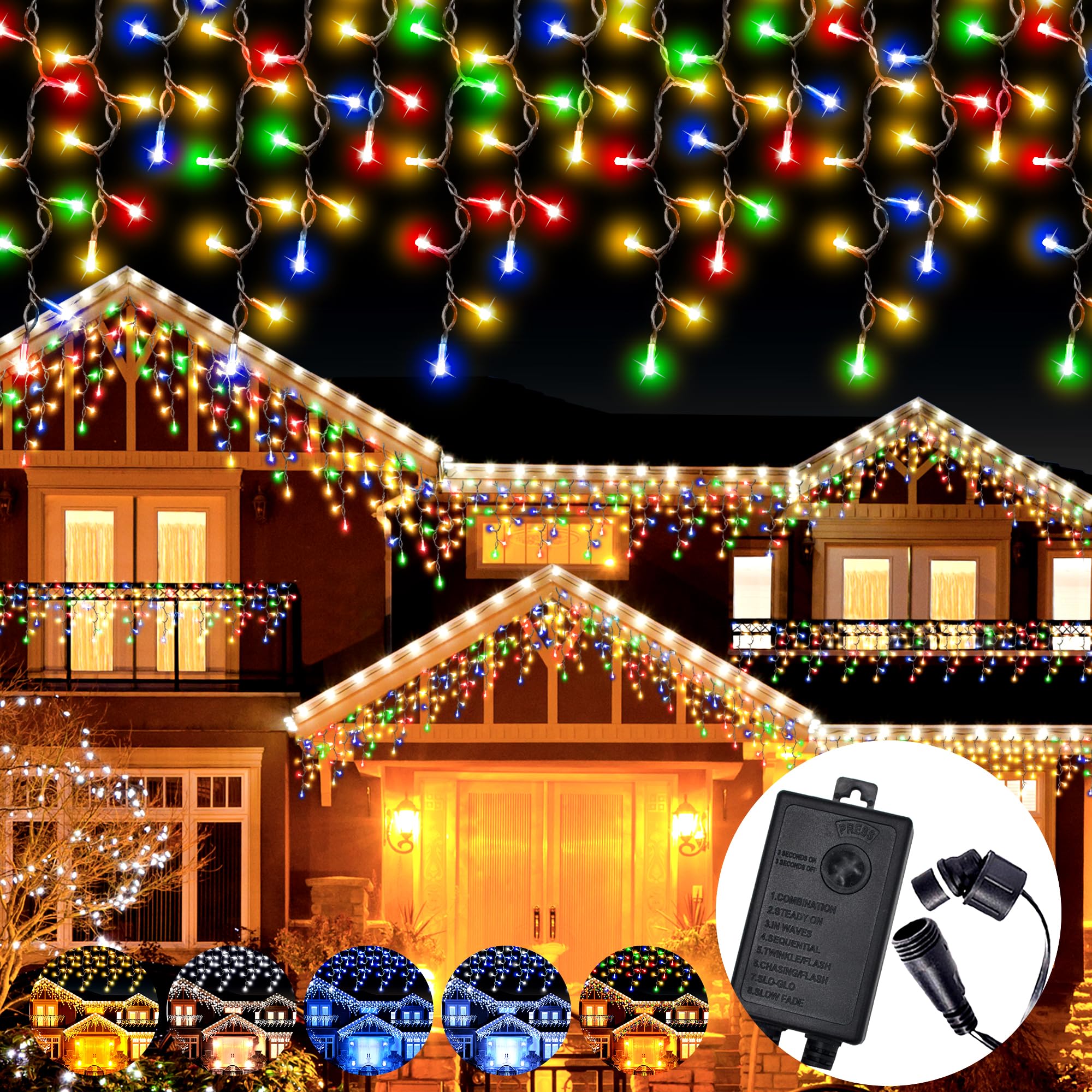 Amazon.co.jp: KOZUMUWANイルミネーション つらら LED 120球 5m