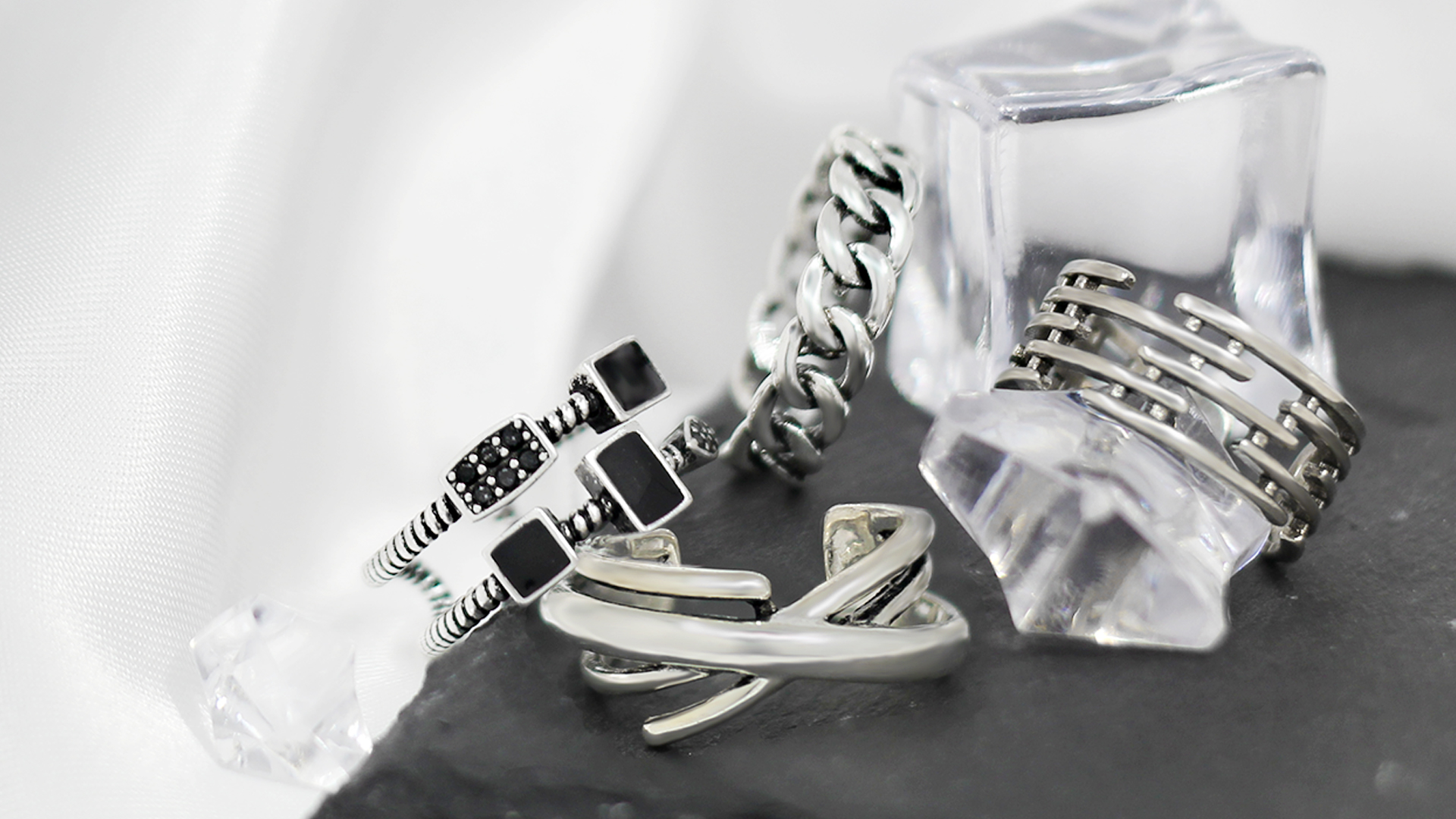 Amazon | [MOBOTECH] 指輪 リング メンズ シルバー セット シルバー