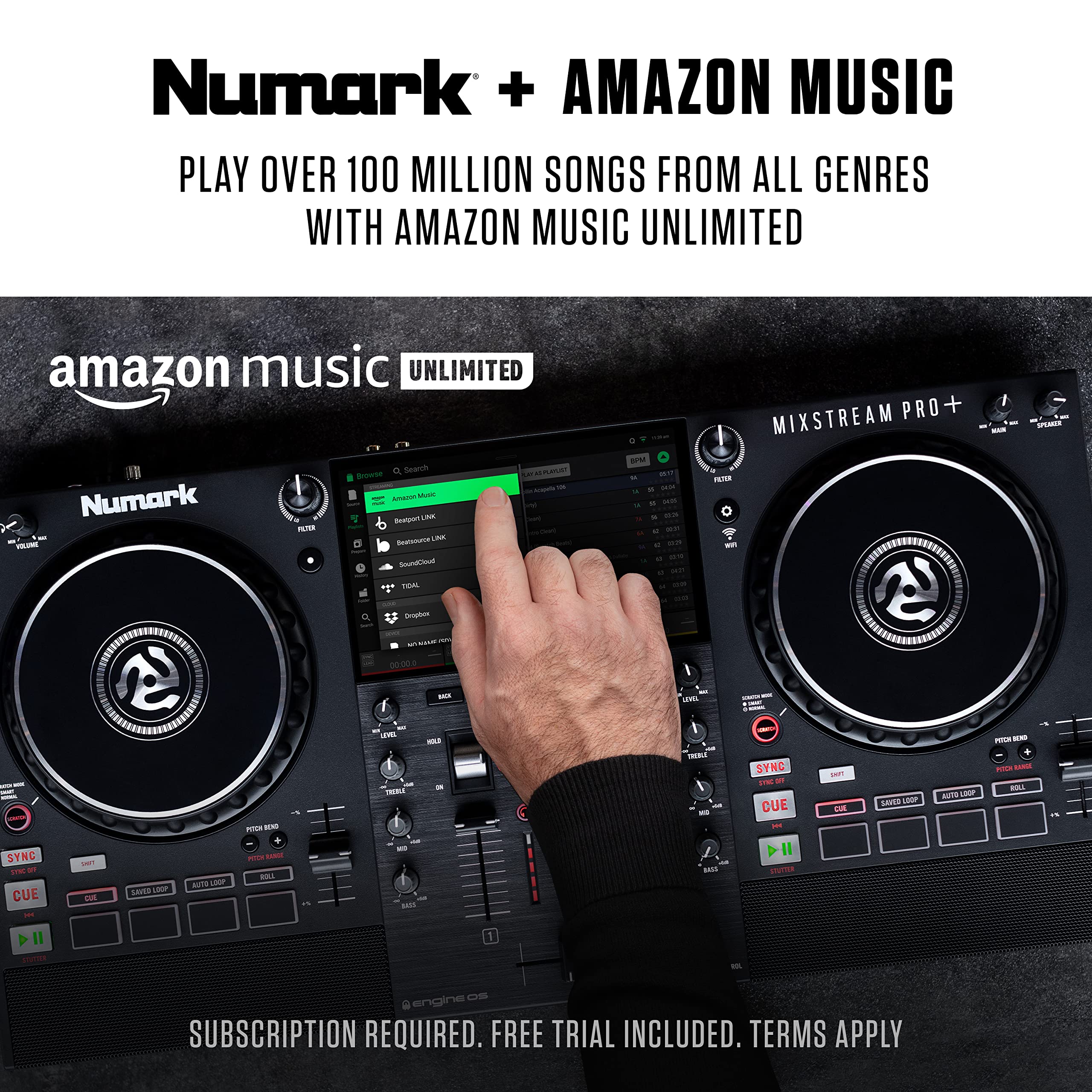 Amazon.com: Numark Mixstream Pro+ Standalone DJ Controller, Amazon