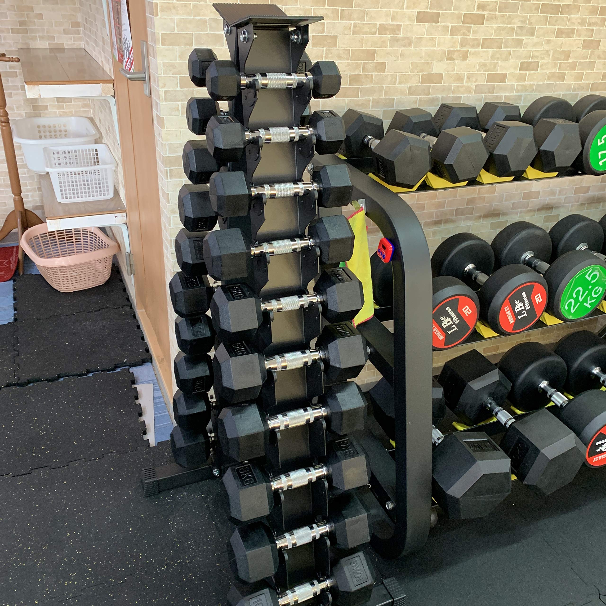 Amazon | 縦型ダンベルラック＆ヘックスダンベル1㎏～10㎏ セット