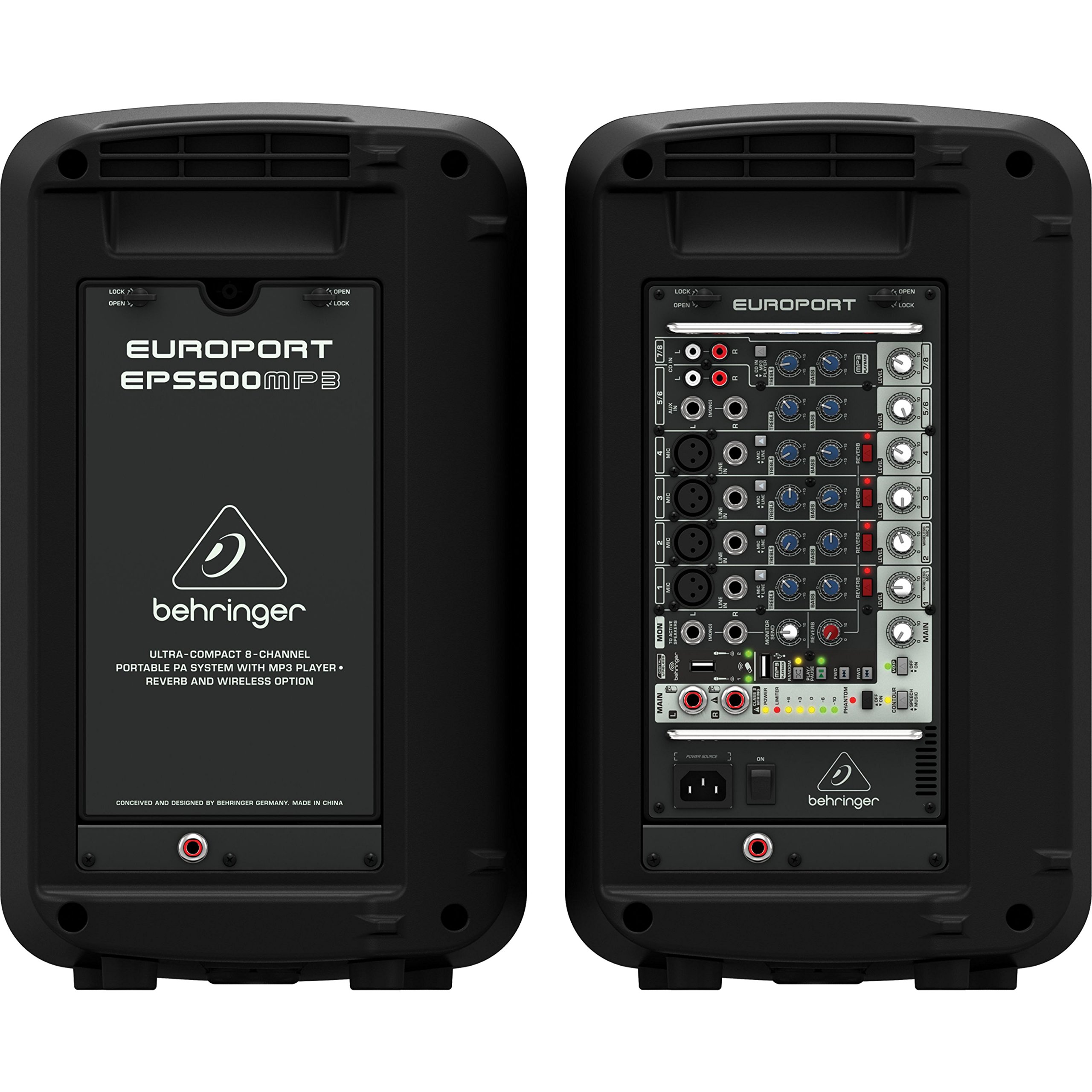 Amazon.com: Behringer EUROPORT EPS500MP3 Ultra-Compact 500 Watt 8