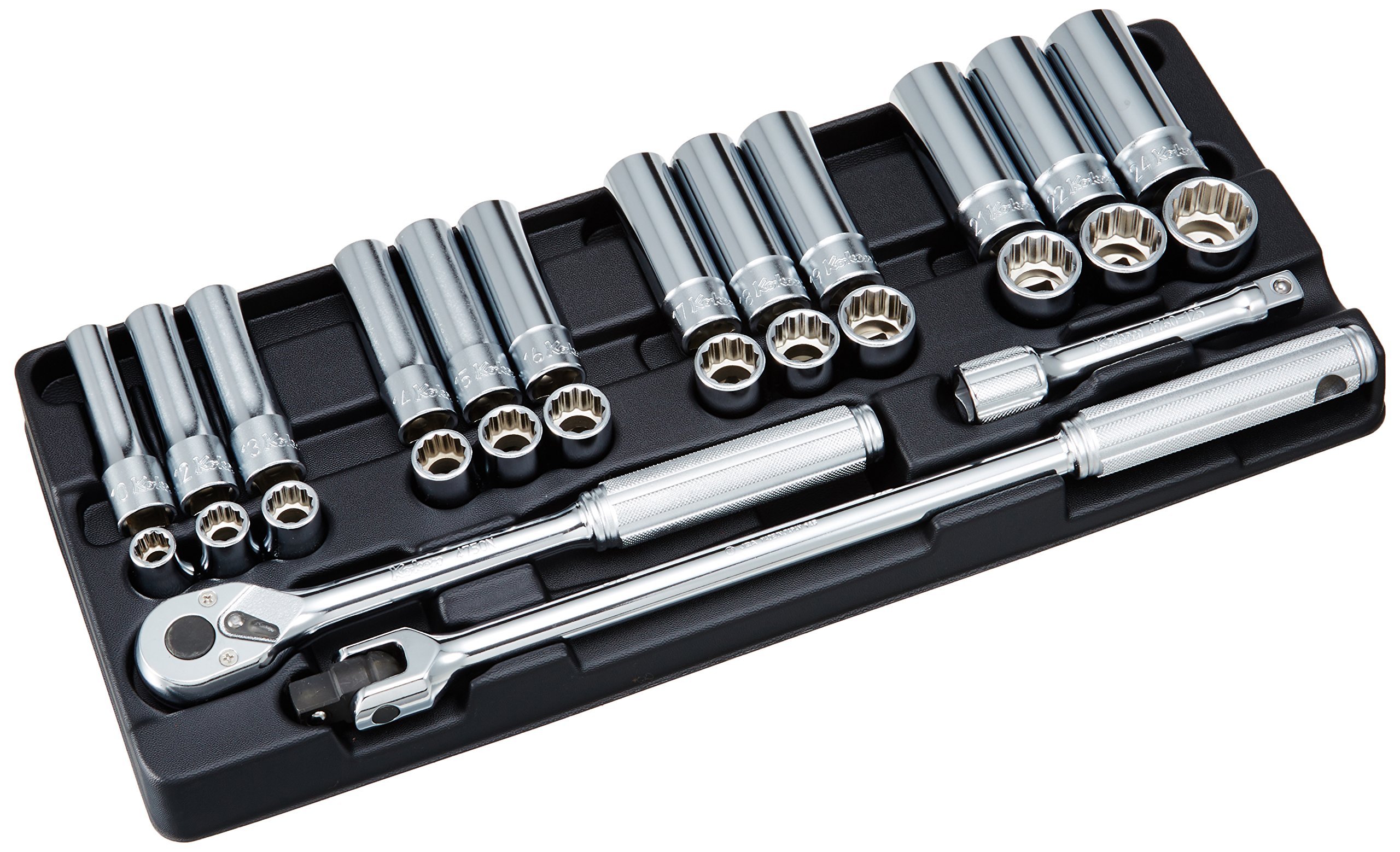 Amazon.co.jp: コーケン 1/2(12.7mm)SQ. ソケットセット 27ヶ組 4277