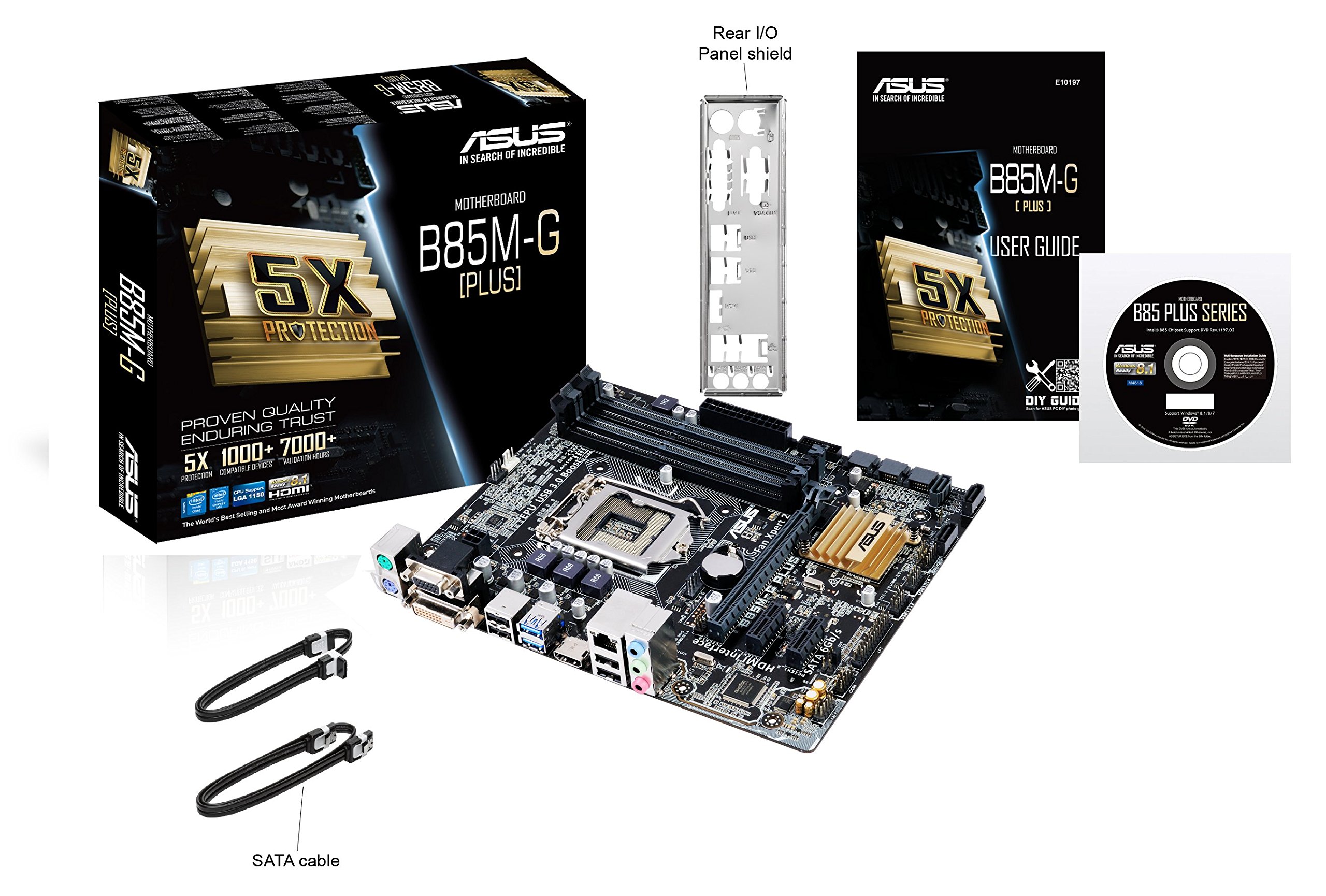 Amazon.com: ASUS Micro ATX DDR3 1600 LGA 1150 Motherboard B85M-G