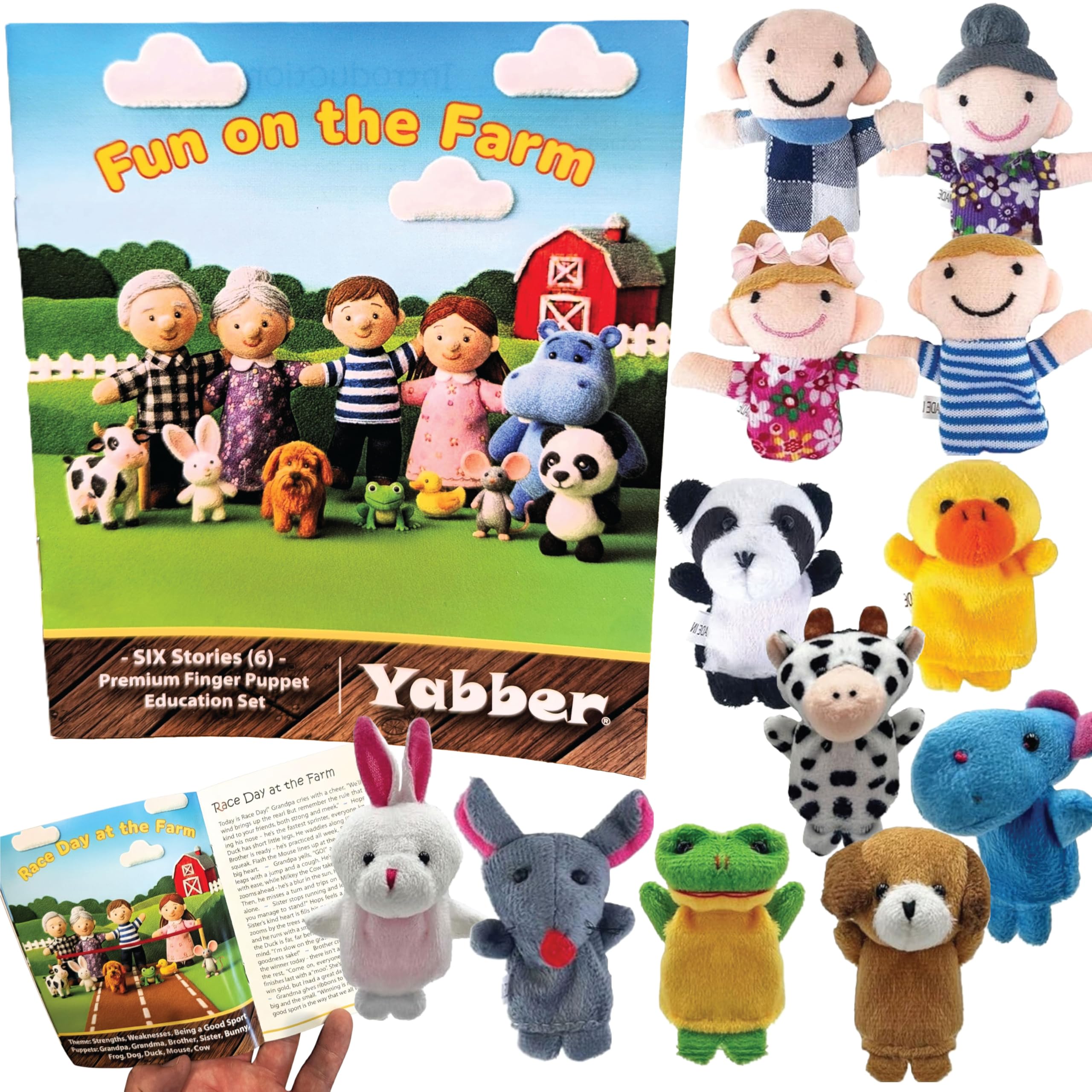 Amazon.co.jp: 指人形セット - [Yabber®の16パックフルセット]動物10匹