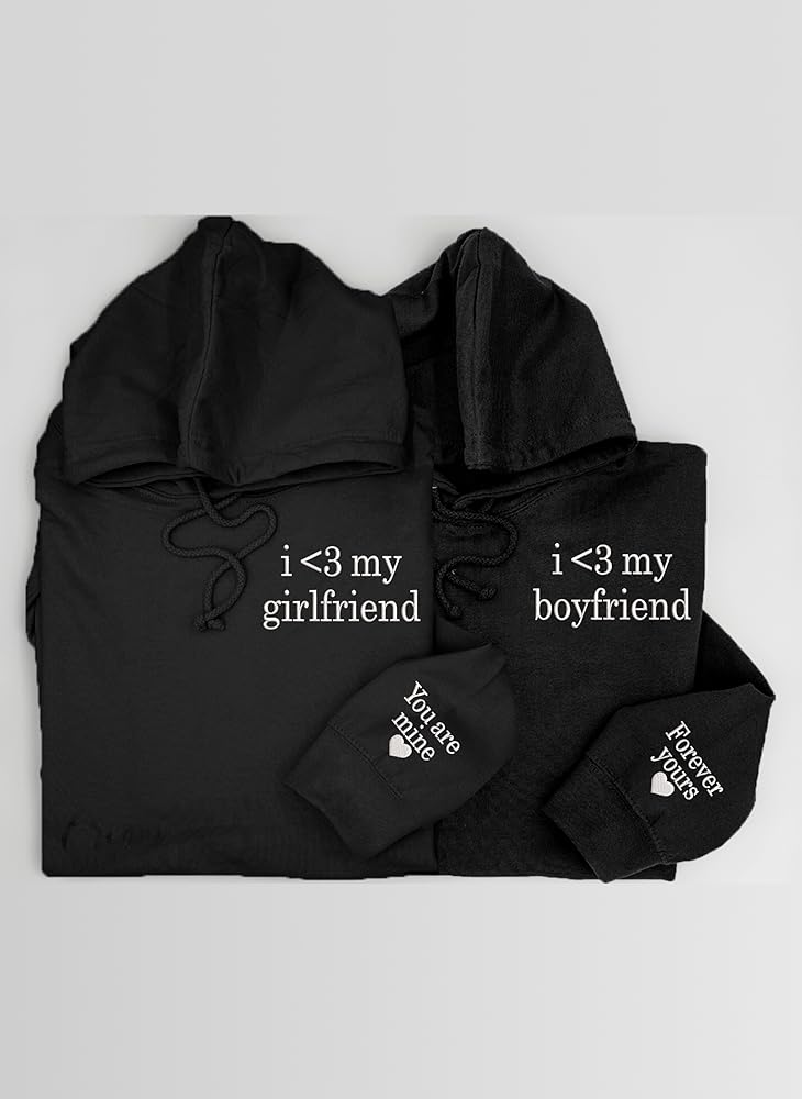 Regamor Embroidered Matching Couple Hoodies Boyfriend and