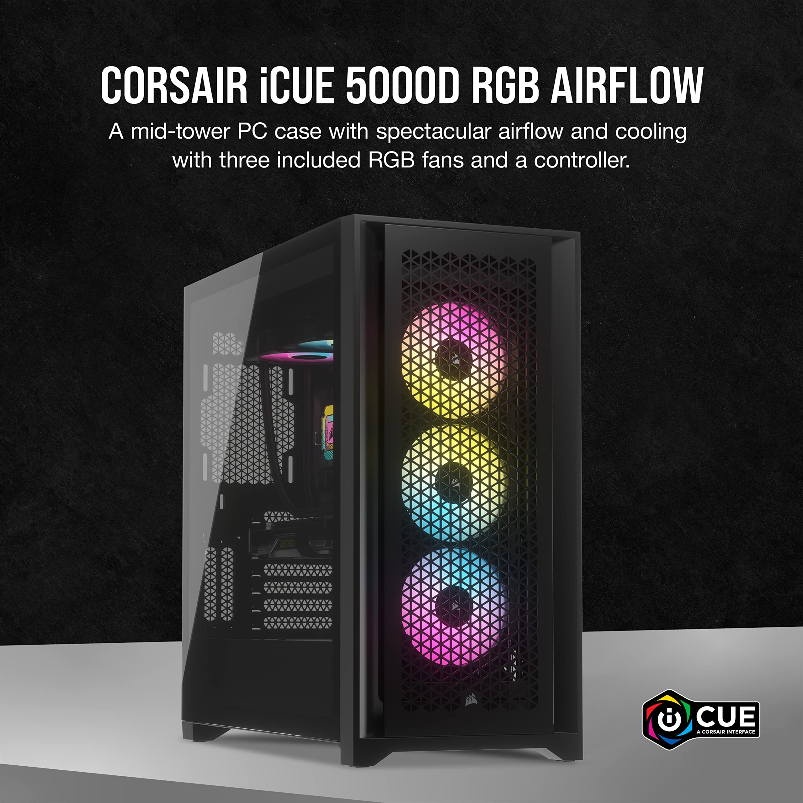 Amazon.co.jp: CORSAIR iCUE 5000D RGB Airflow Tempered Glass Mid