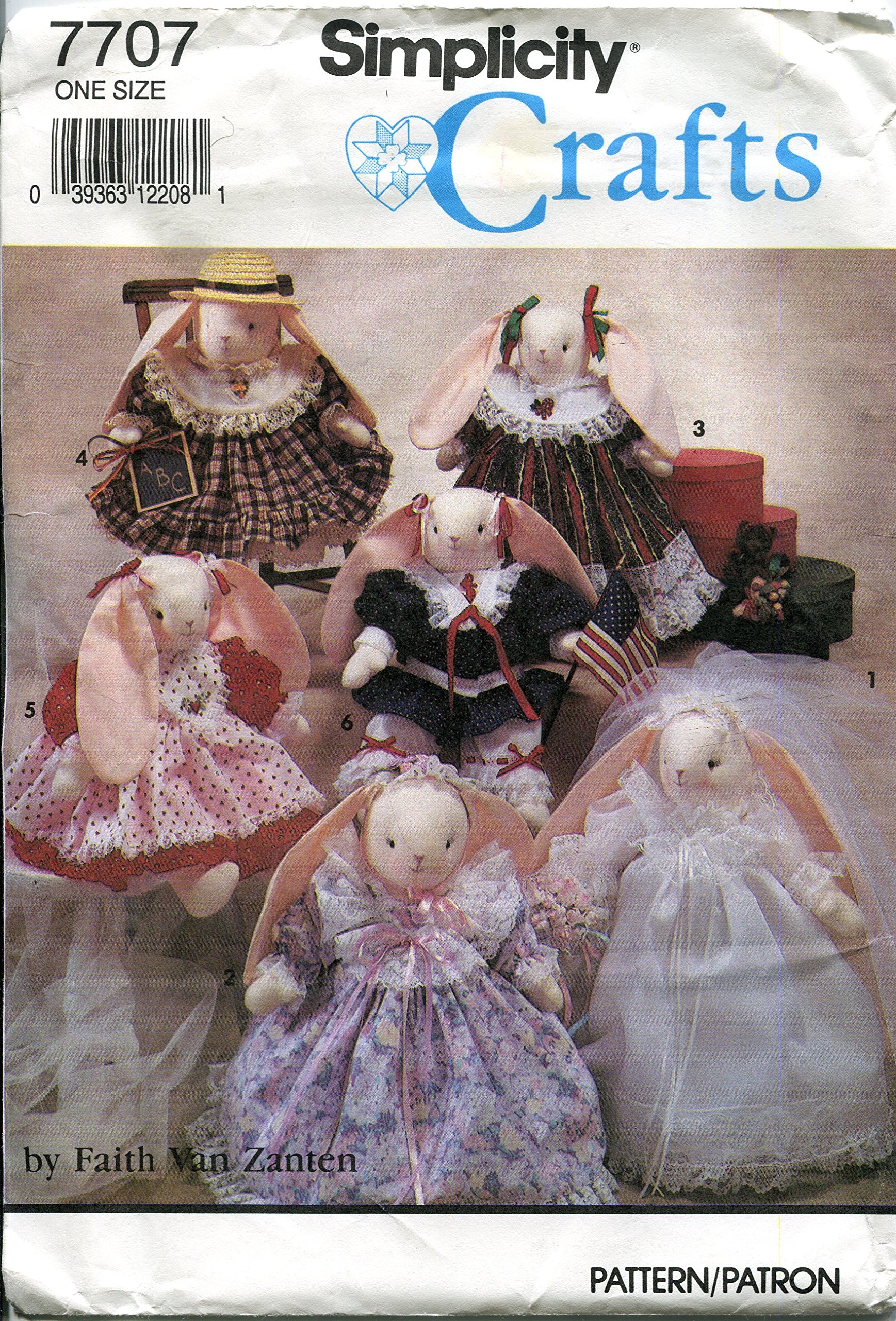 Amazon.com: Simplicity Crafts Pattern 7707 ~ Bunny Rabbit with