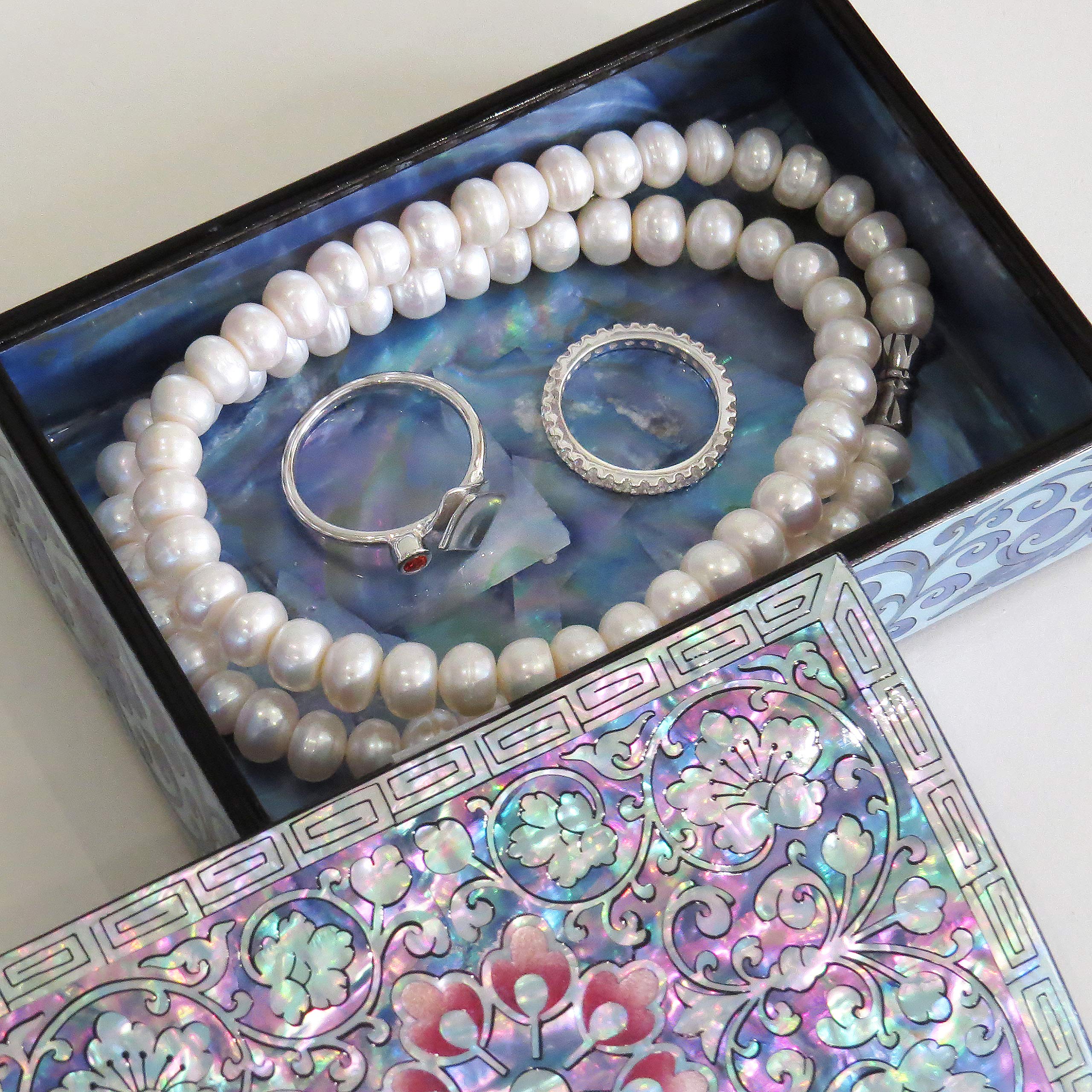 Amazon.co.jp: MADDesign ジュエリー 小物ボックス マザーオブパール