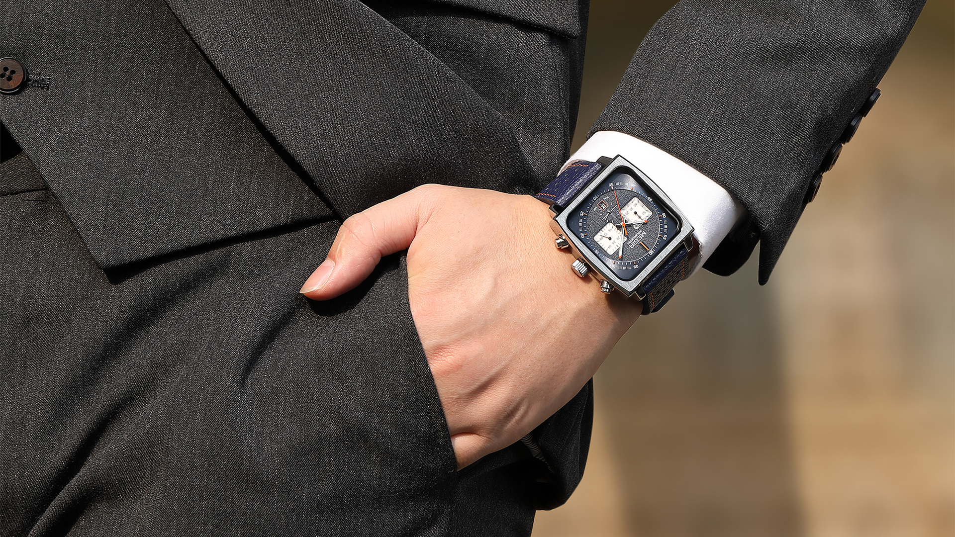 Amazon.com: MEGIR Men's Rectangle Business Work Analogue Quartz