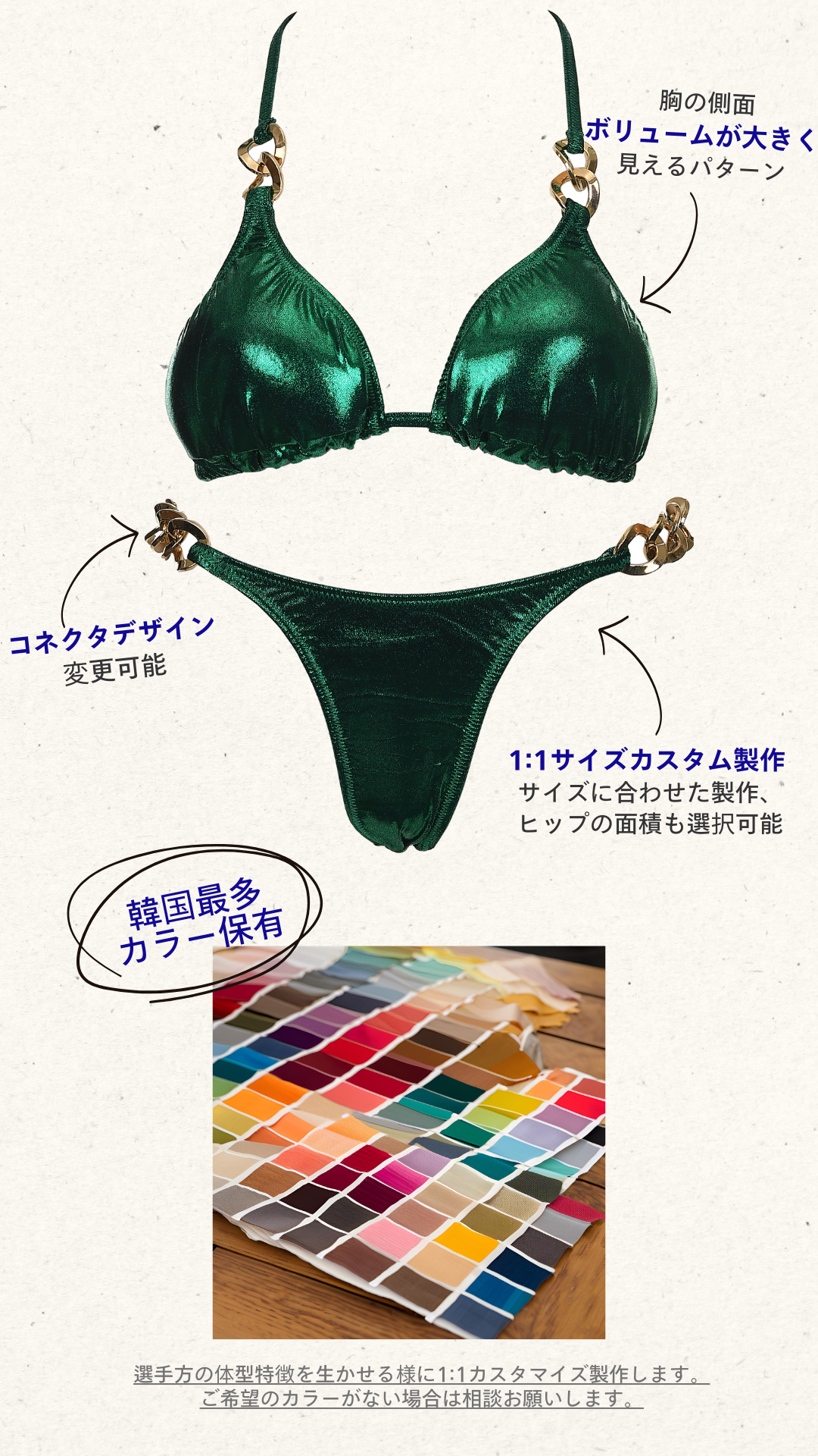 シーズンビキニ-フィットネス大会オーダーメイドビキニ、トランク