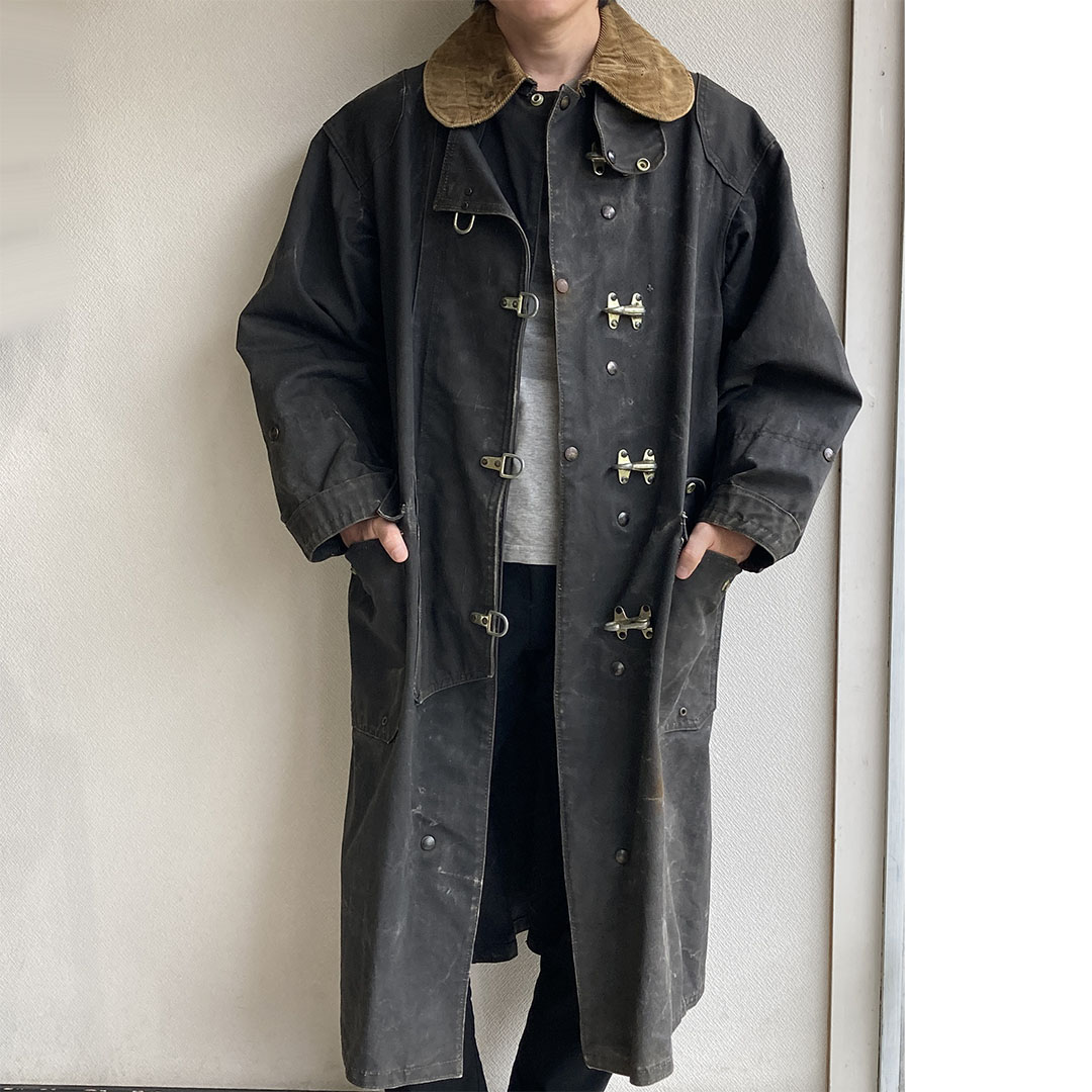 1960's U.S Black Duck Fireman Coat Fade Black × Camel 1960年代