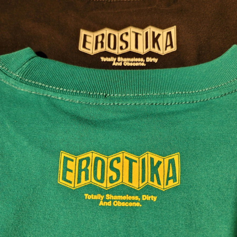 エロスティカ/ “POP-DELIC GIRL” Tシャツ ダークグリーン L