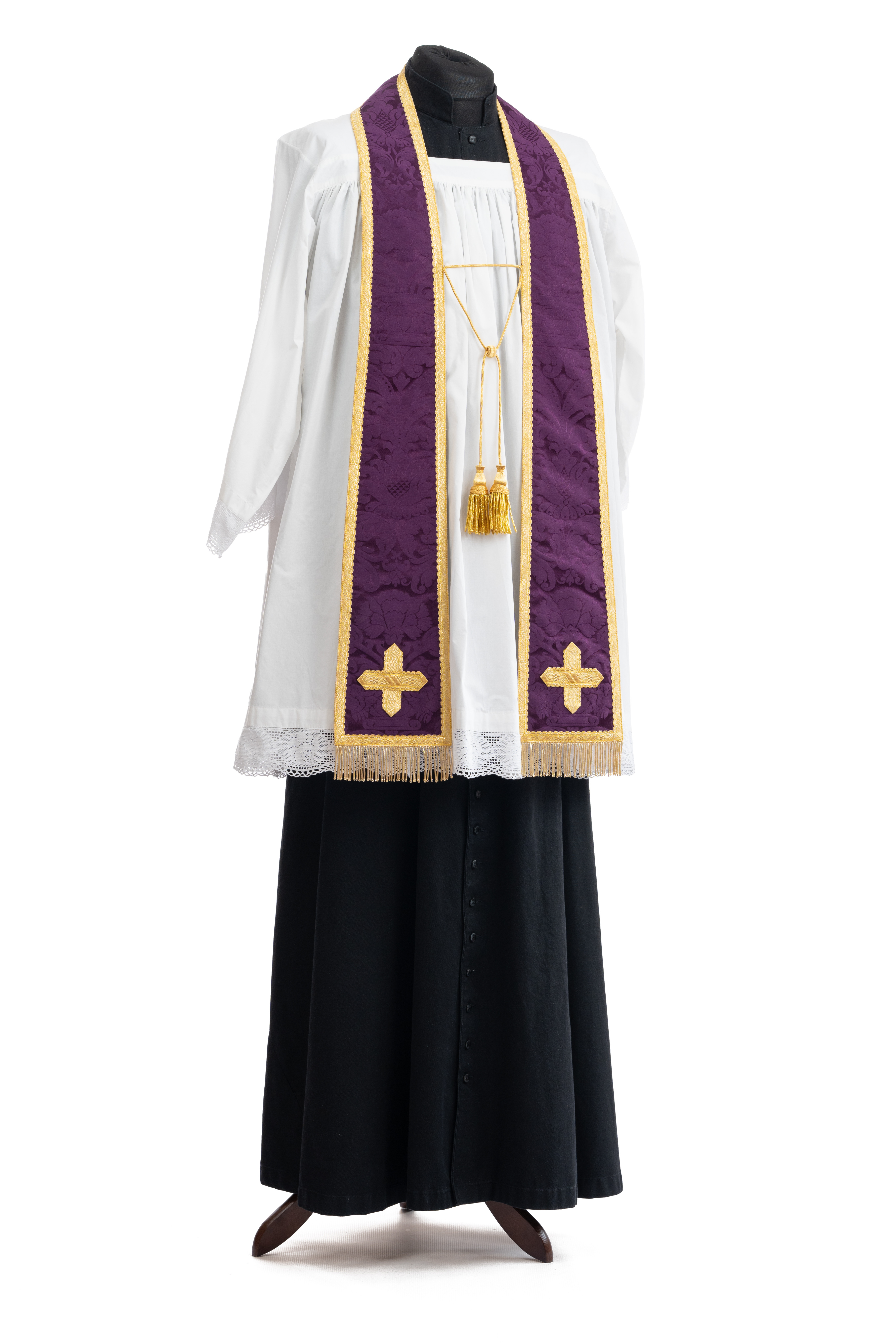 Reversible stole in silk damask - Solemnis - manufactura liturgica