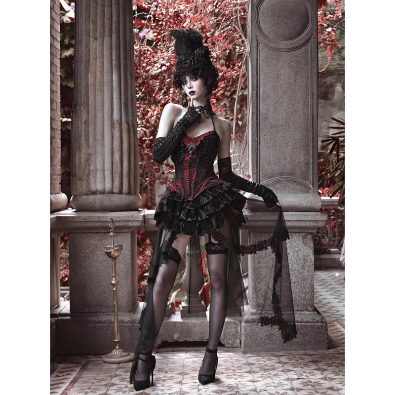 公爵夫人の刺繍キャミソールと蜘蛛の巣コルセット – ManusMachina