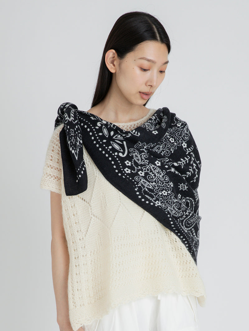 ウールシルクストールヘリンボーン織120＞カレイドバンダナ – manipuri