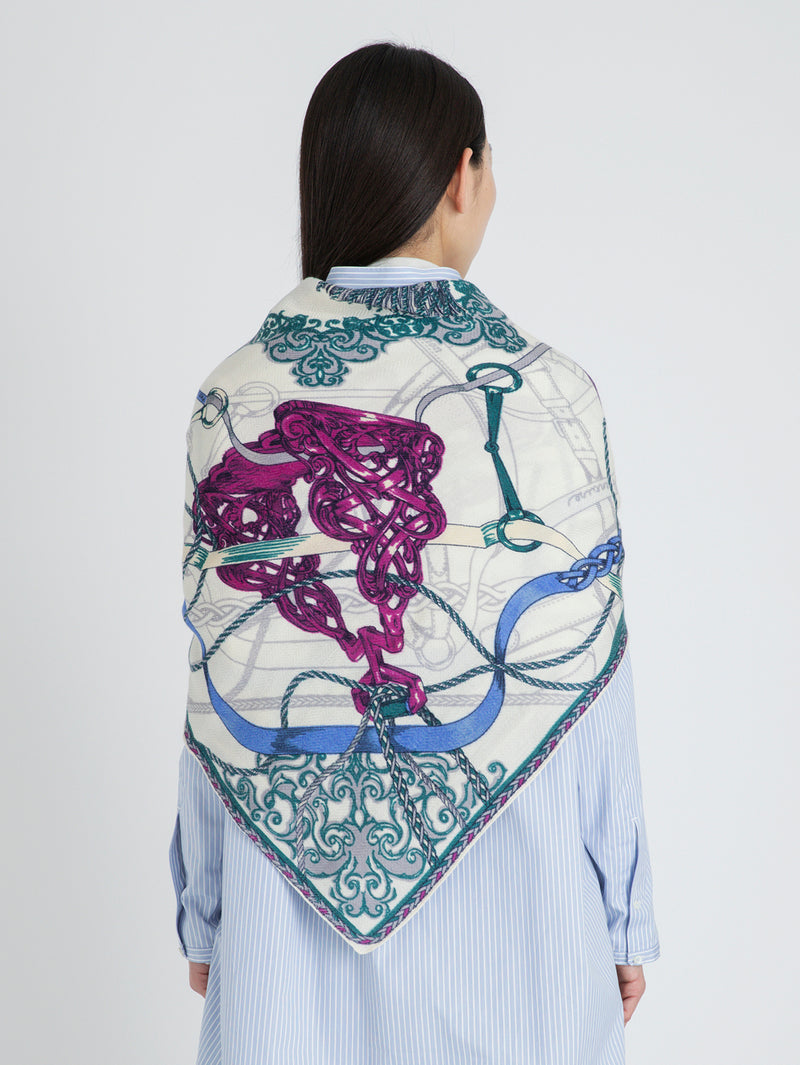 ウールシルクストールヘリンボーン織120＞タッセルストラップ – manipuri