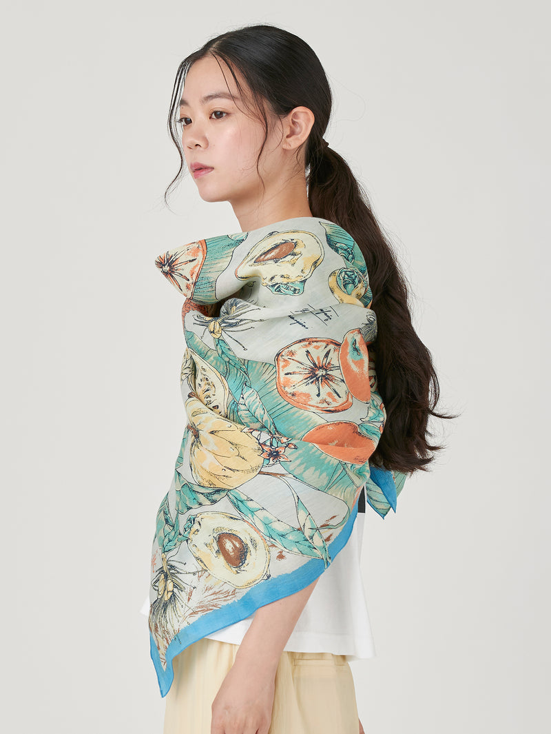 コットンシルクストール120＞ジャングルフルーツ – manipuri