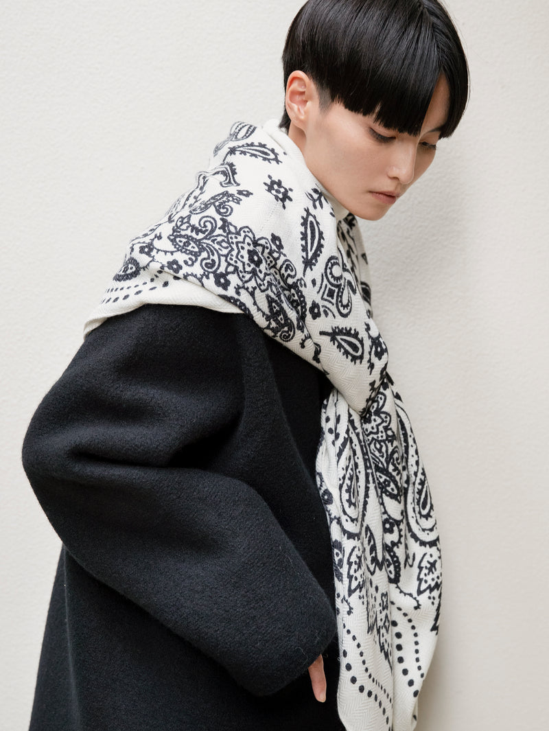 ウールシルクストールヘリンボーン織120＞カレイドバンダナ – manipuri