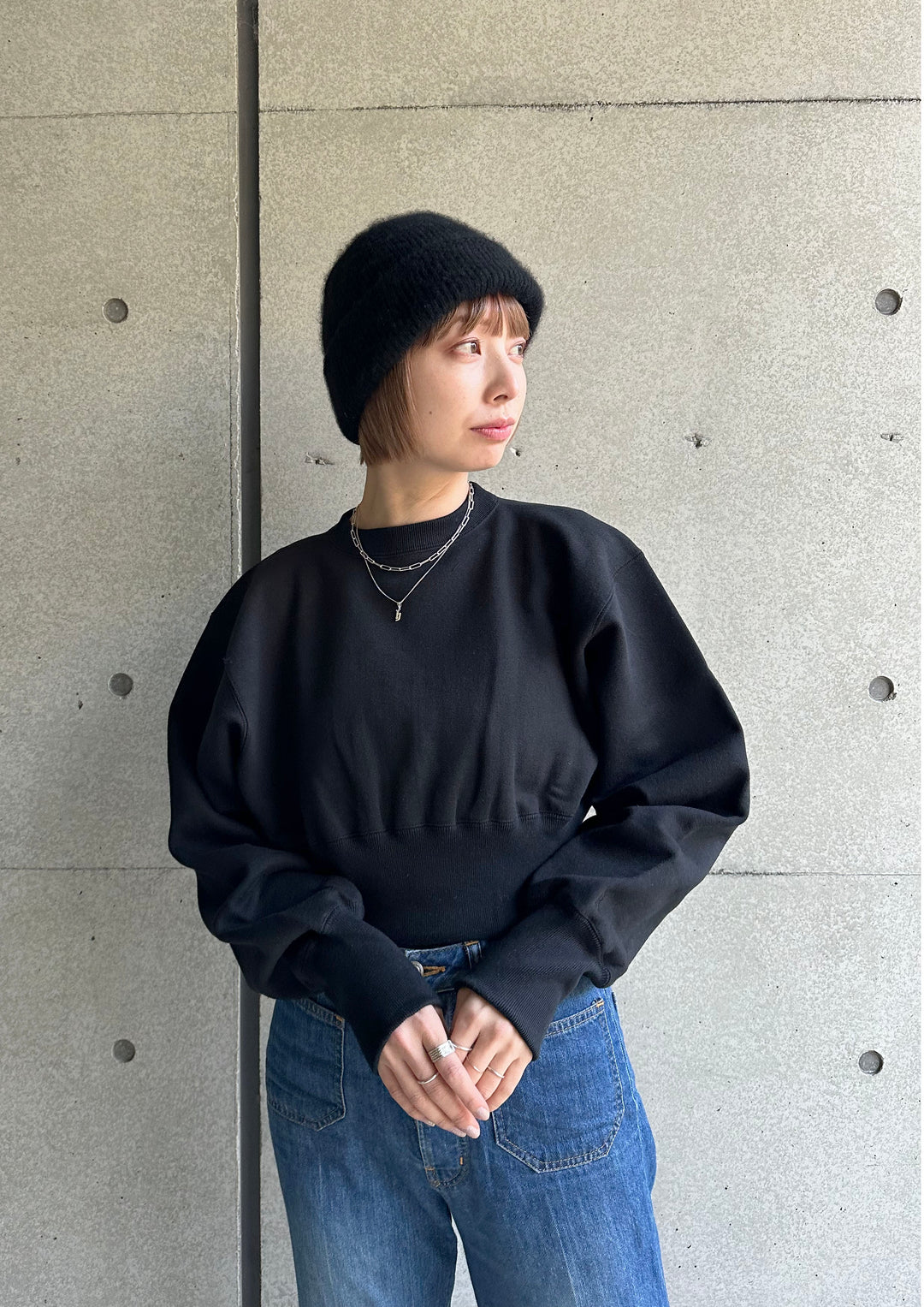 OSHIMA REI | REVERSE WEAVE VERY SHORT PO 裏起毛ショート丈