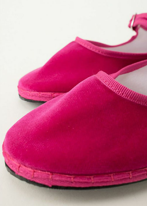 drogheria crivellini FUCSIA Papusse Mary Jane velvet カンフー