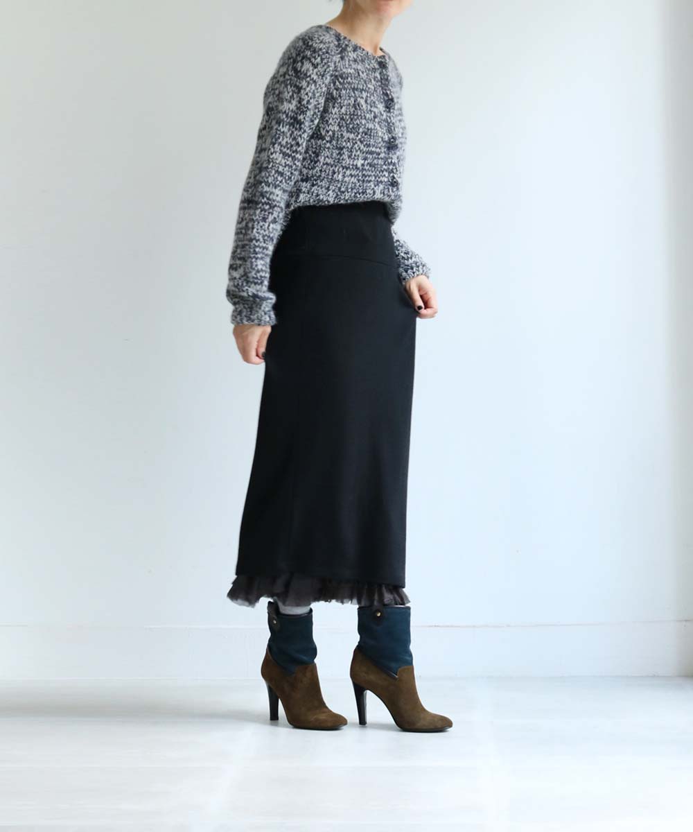 dosaラッフルスカート/ruffule skirt midnightドーサ | マドリガル公式